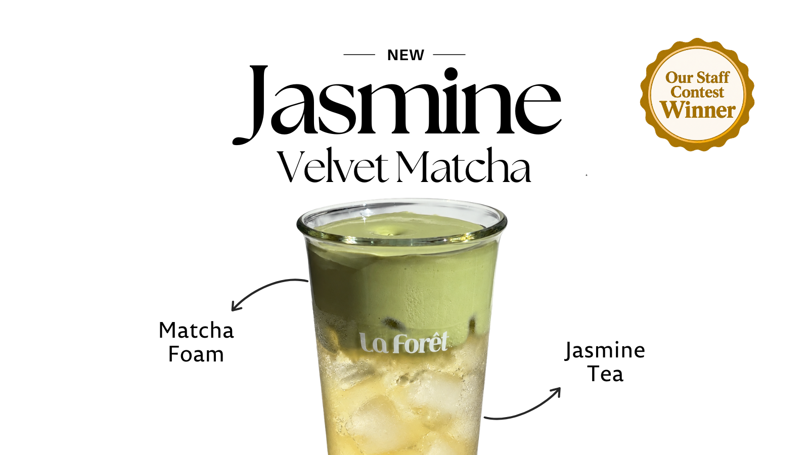 Jasmine Matcha Velvet at La Forêt in Burnaby and Coquitlam