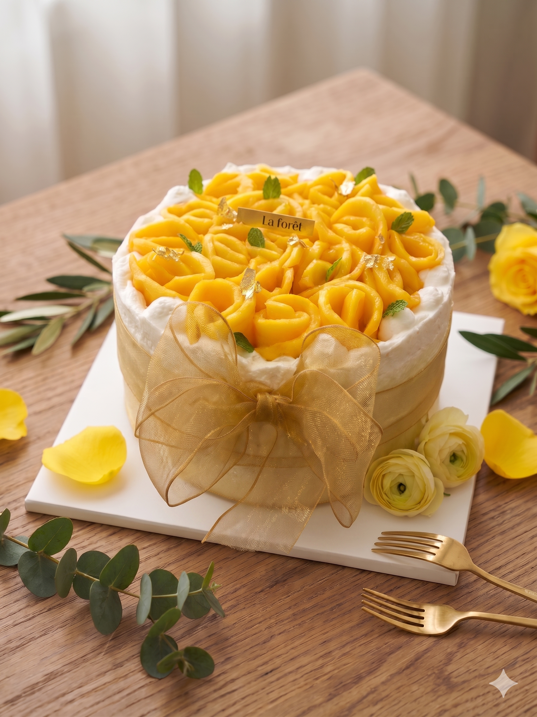 Mango Rose Bouquet Cake (6")
