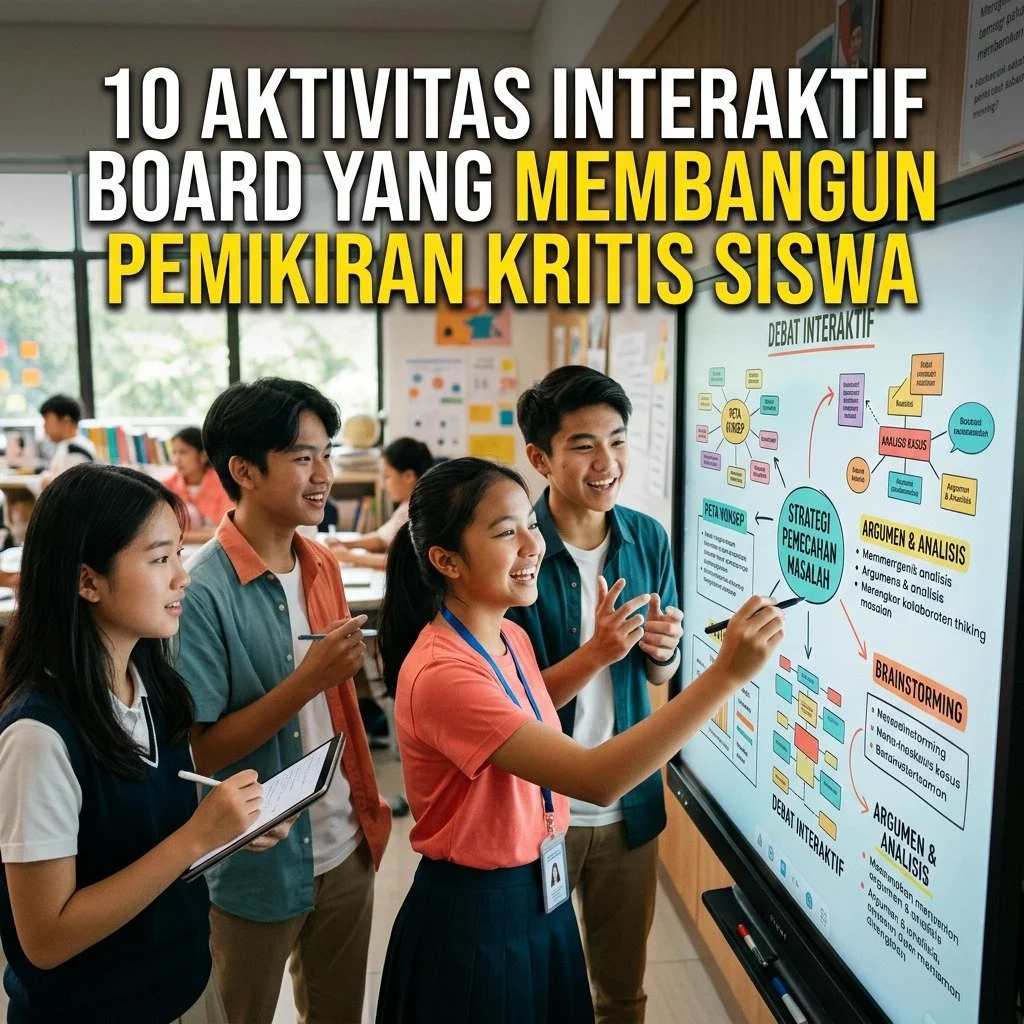 Coba 10 aktivitas yang membantu siswa berpikir lebih kritis, menganalisis masalah, menyusun argumen, dan mengambil keputusan.

Karena siswa tidak hanya perlu tahu jawaban yang benar, tetapi juga mampu menjelaskan alasannya.

Aktivitas nomor berapa ya