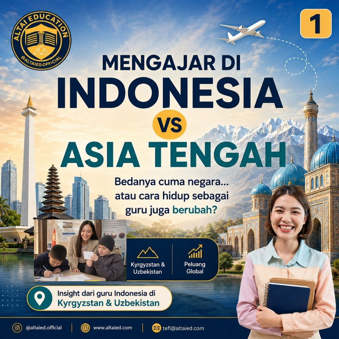 Guru Indonesia di Asia Tengah ternyata bukan mimpi lagi 

Jumlah guru Indonesia di Uzbekistan &amp; Kyrgyzstan terus bertambah, dan peluangnya makin terbuka lebar untuk guru yang siap upgrade skill dan go international.

Bukan cuma soal gaji, tapi ju