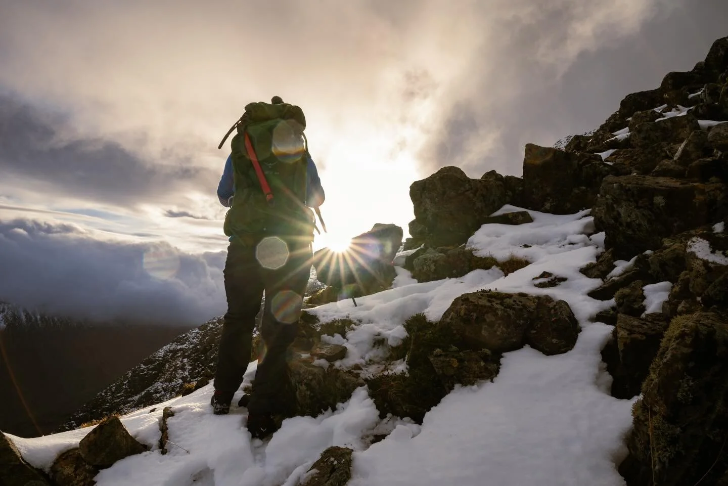 A day on Buchaille Etive Mor, getting the crampons out for the first time this winter and for once, managing to get a good weather window. And a fairly persistent Brocken Spectre as we made our way along the ridge. 

#hiking #munrobagging #scotland #