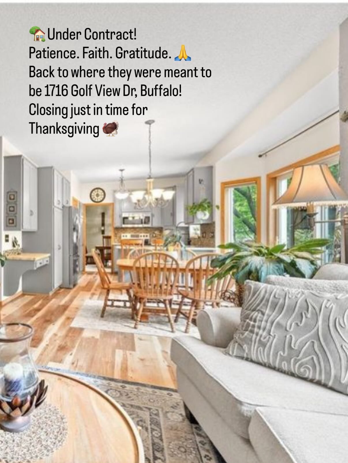 🏡 Under Contract!
So grateful for the opportunity to help my buyers get 1716 Golf View Dr, Buffalo, MN back under contract!

Earlier this summer, they faced a setback when the sale of their home fell through forcing them to pause their plans on this