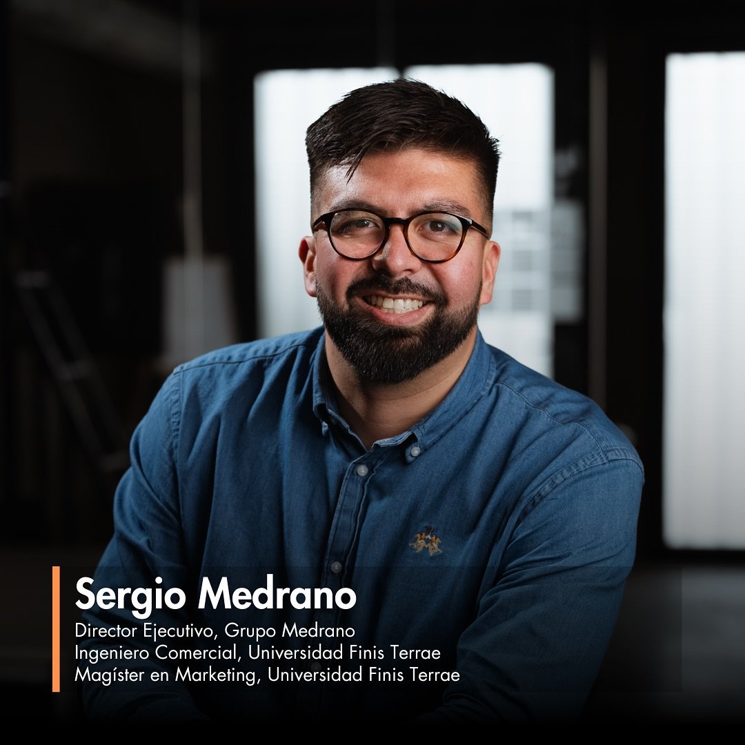 &iexcl;Te presentamos a Sergio Medrano, Director Ejecutivo de Grupo Medrano! 🎉 Sergio es Ingeniero Comercial y Mag&iacute;ster en Marketing de la Universidad Finis Terrae, y lidera Grupo Medrano - Servicios Generales &amp; Construcci&oacute;n, una e