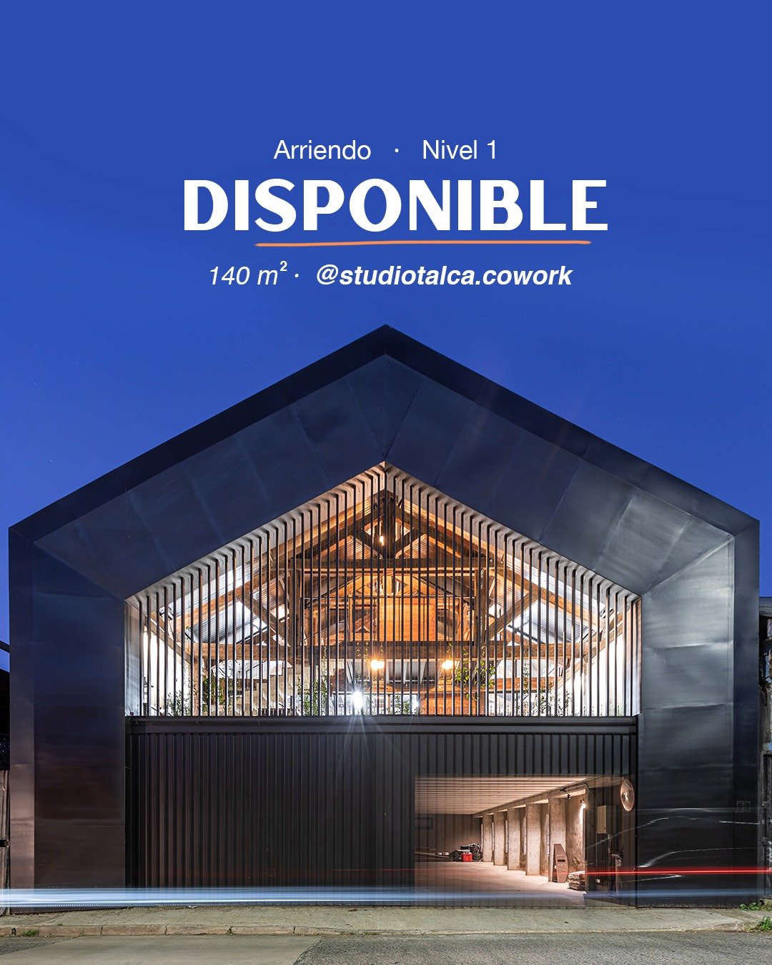 &iquest;Buscas un espacio para tu pr&oacute;ximo proyecto? Tenemos 140 m&sup2; disponibles en el primer nivel, listos para recibir tus propuestas.

Lo mejor es el entorno: compartir&aacute;s edificio con @studiotalca.cowork y @cafe_loba. Imagina tene