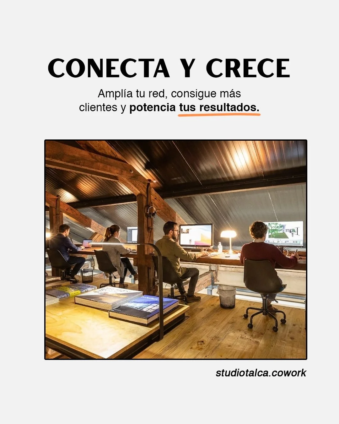 El entorno correcto transforma tus d&iacute;as y tus proyectos. Estar rodeado de profesionales que comparten tus mismas metas no solo inspira, sino que abre puertas a nuevas oportunidades y negocios. ​

 Ven a crear junto a nosotros y expande tu red 