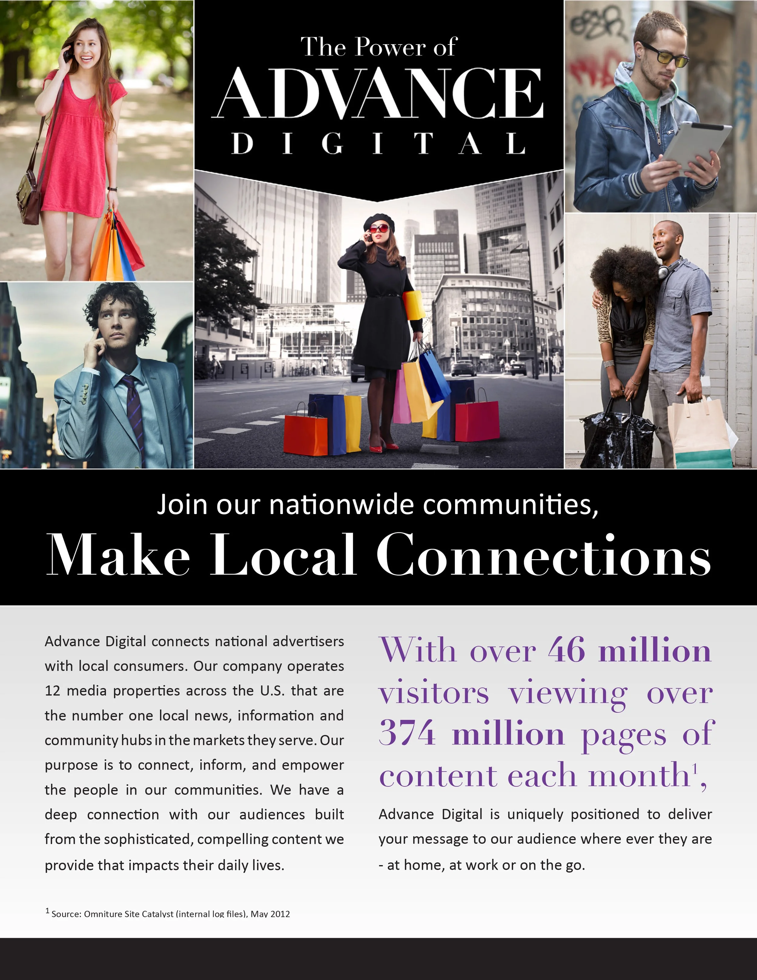 Promotional flyer for Advance Digital.