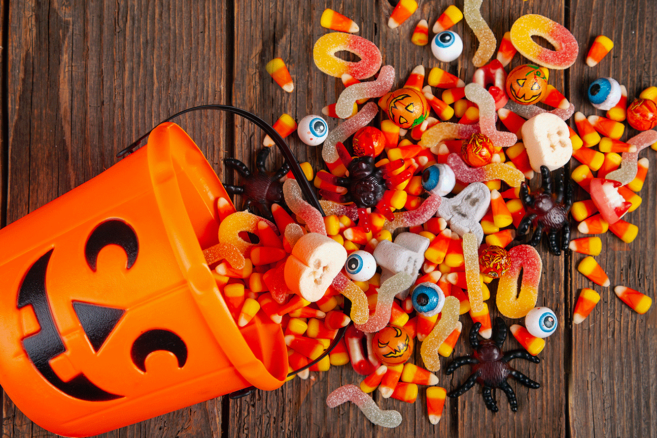 Story about kids stealing halloween candy.