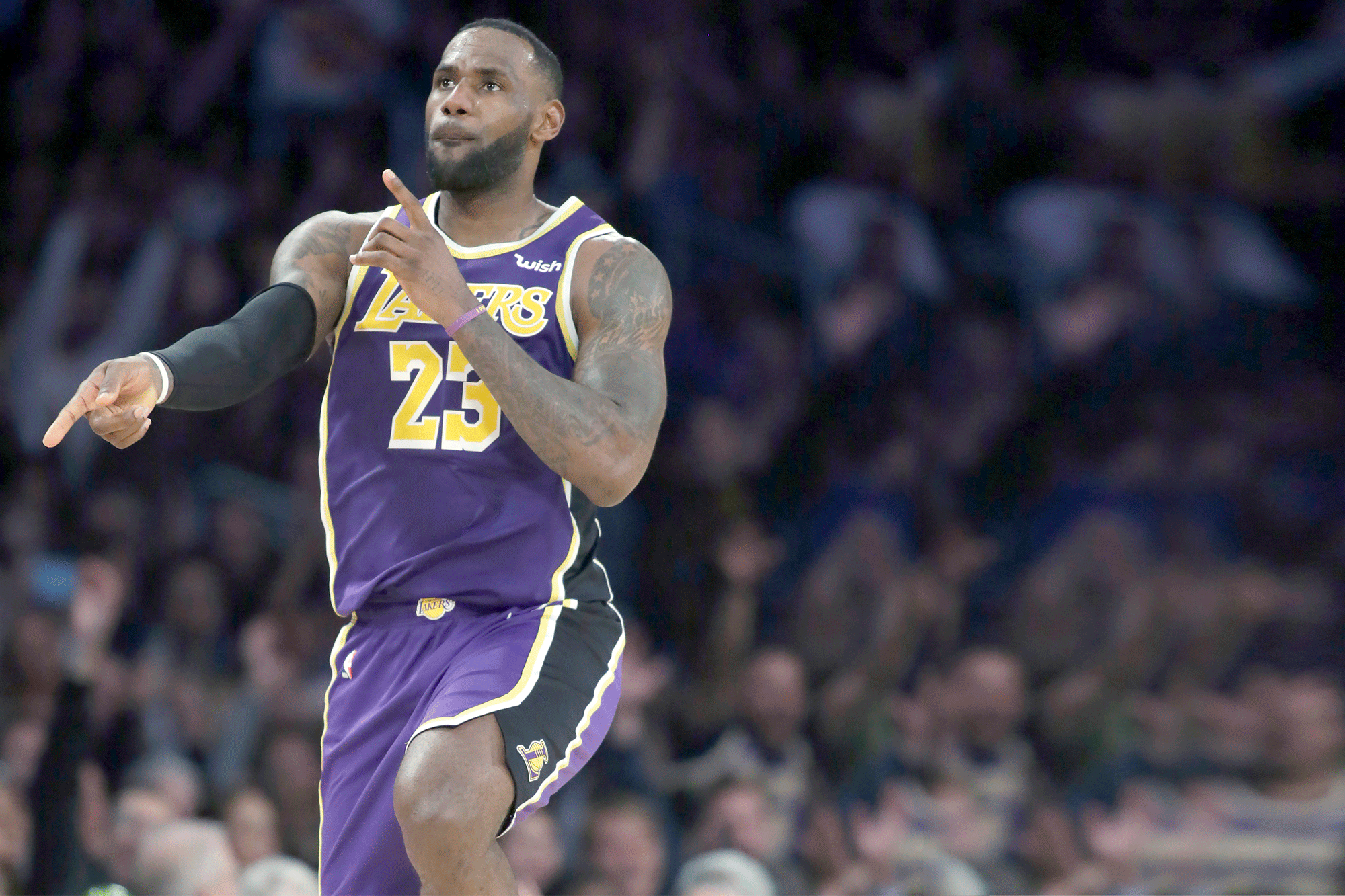 LeBron James farts at fans after they ask for his autograph.