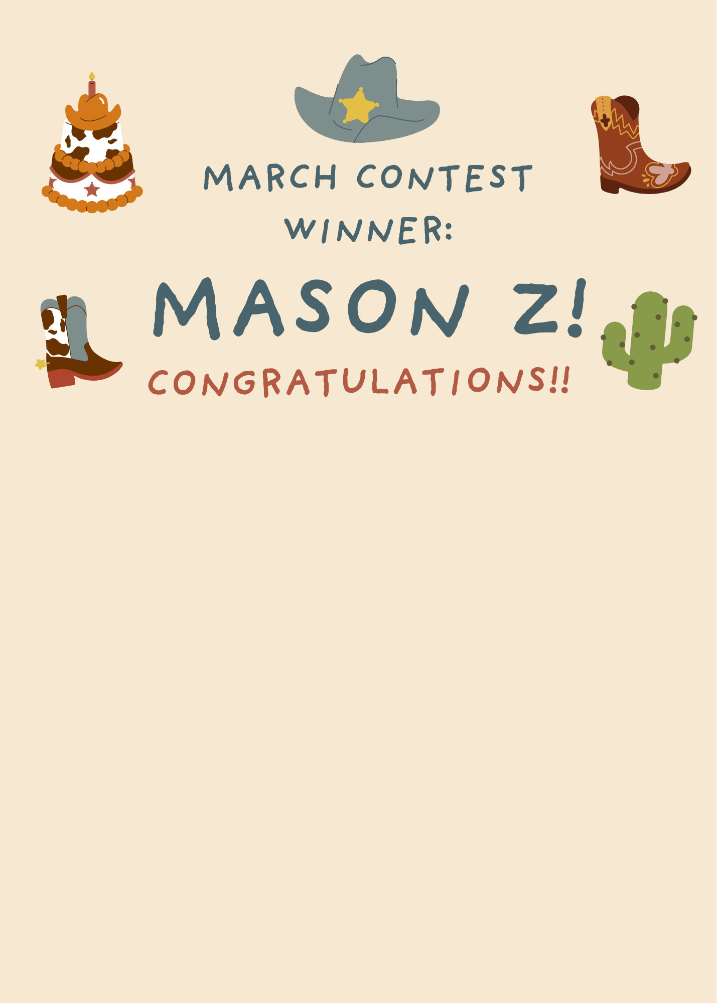 March Contest Winner!