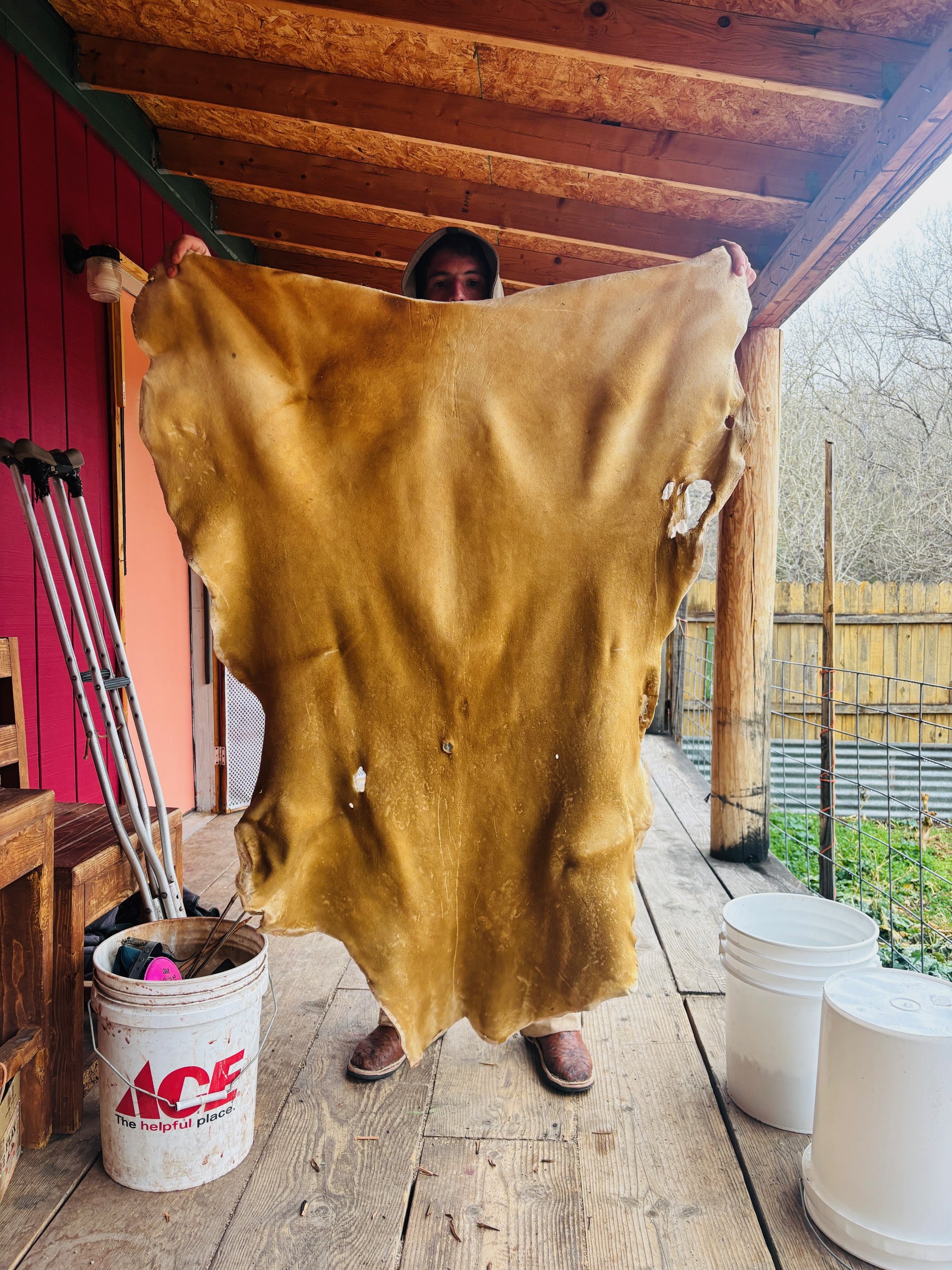 Brain Tanned Buckskin - 8.5 Square Feet