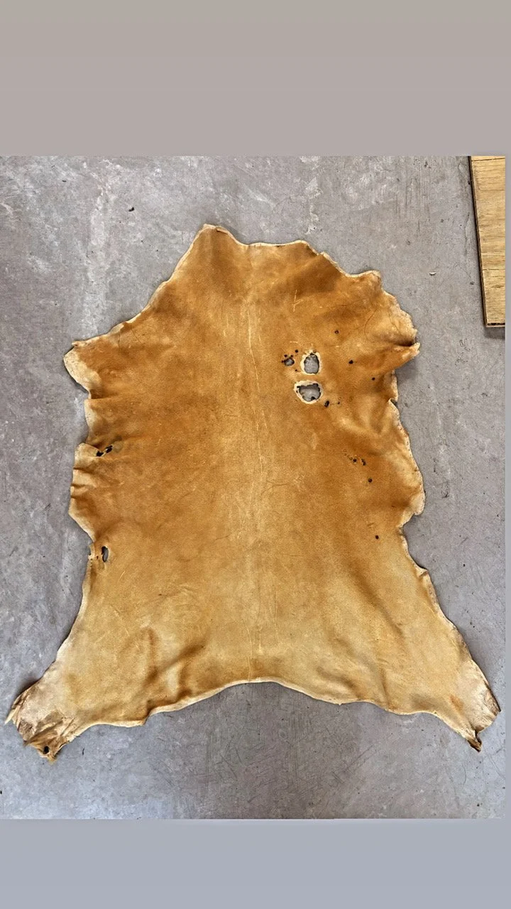 Brain Tanned Buckskin - 6.5 Square Feet (B+ Grade)