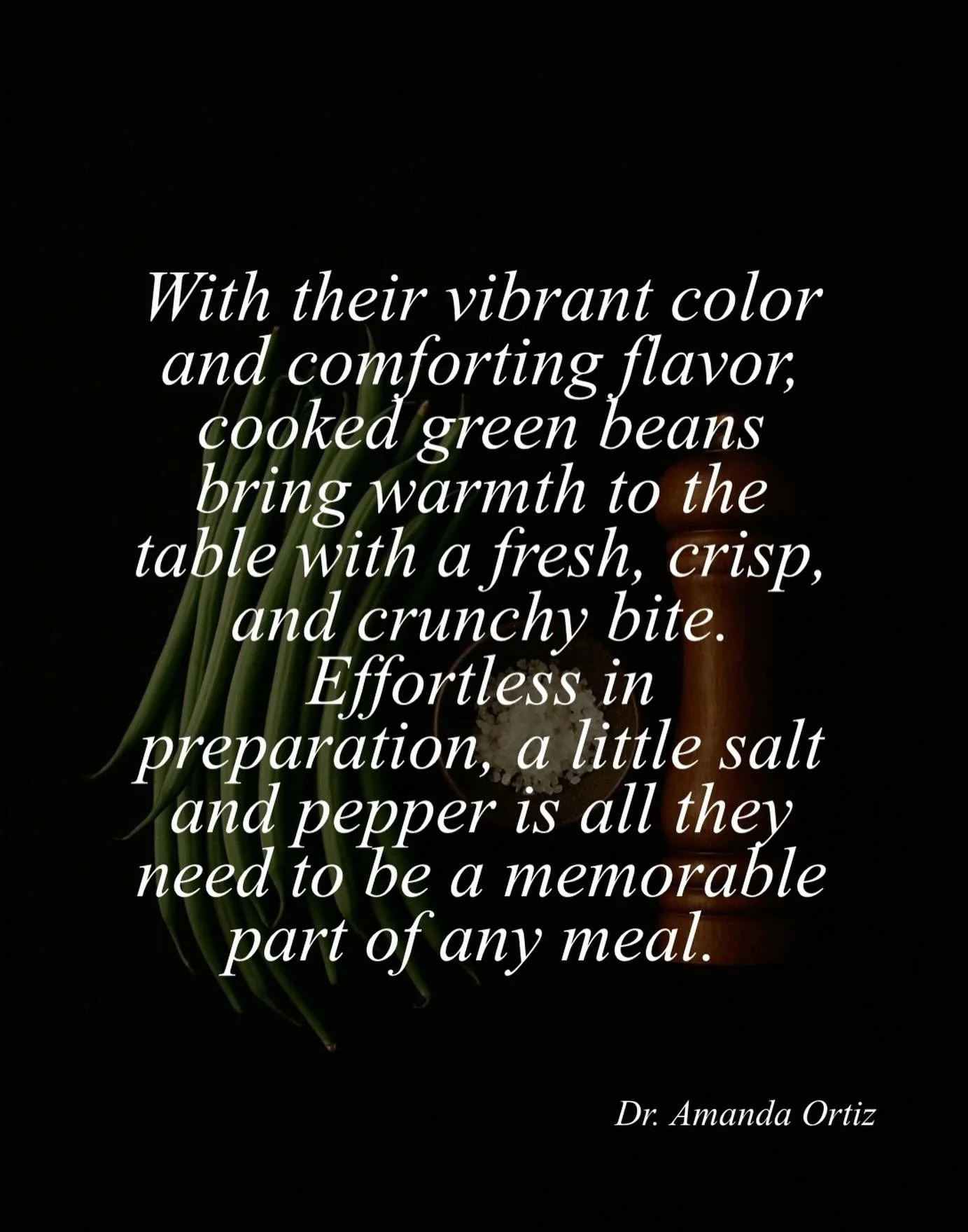 Cooked Green Beans With A Fresh Crunch: Easy, Vibrant, and Crisp 🤍

To read the full post, please visit www.dramandaortiz.com or click the &ldquo;journal&rdquo; link in my bio. 🤍

Image generated using AI.