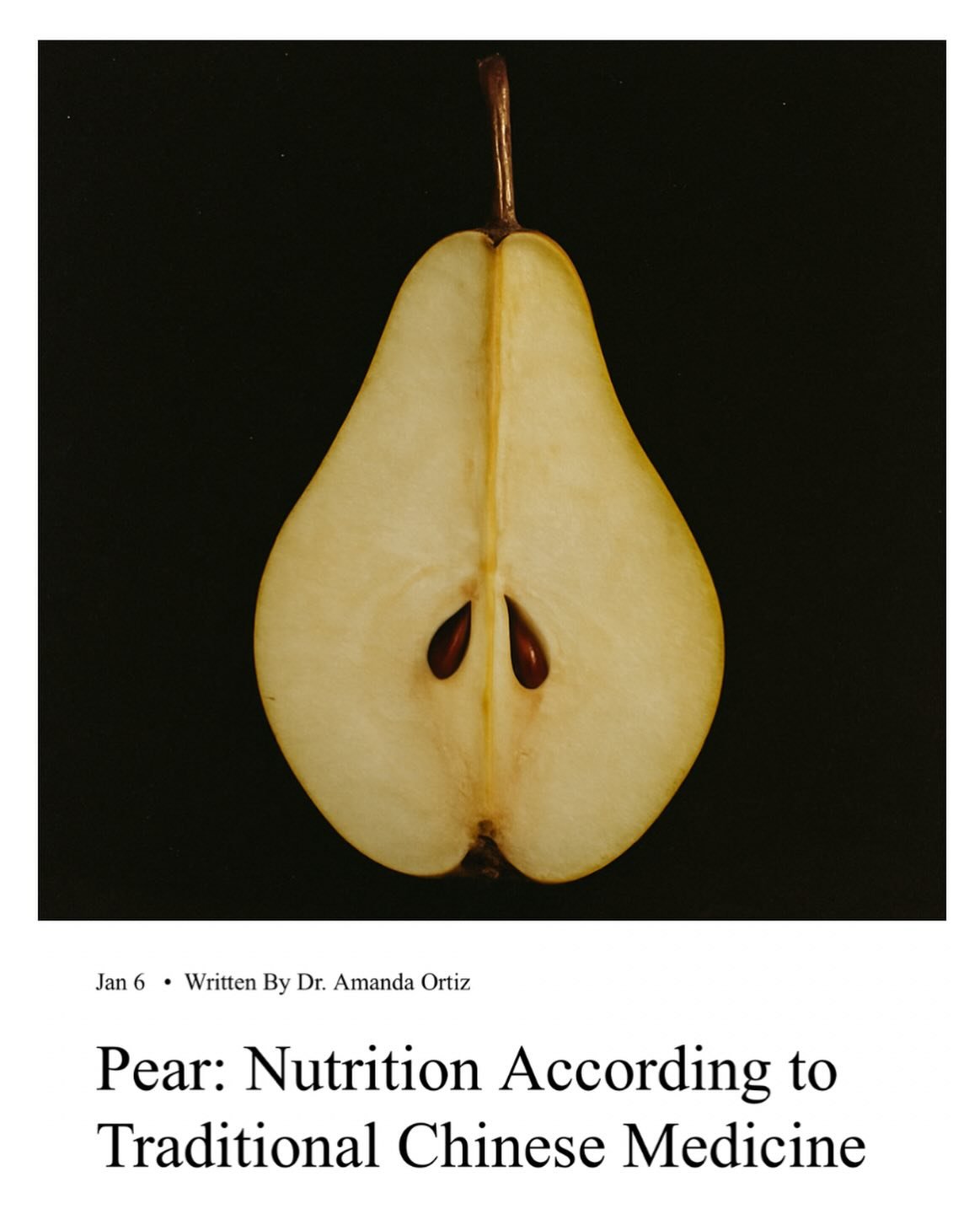 Pear: Nutrition According to Traditional Chinese Medicine 🤍

To read the full post, please visit www.dramandaortiz.com or click the &ldquo;journal&rdquo; link in my bio. 🤍🤍

Image generated using AI.