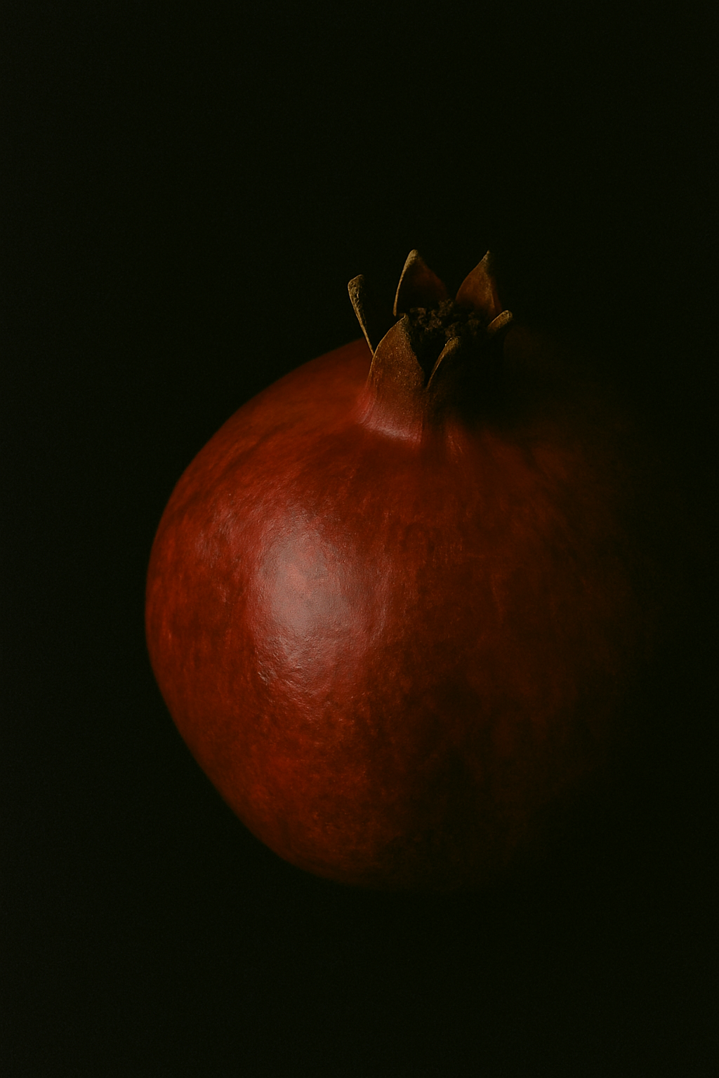pomegranate fruit on a black background