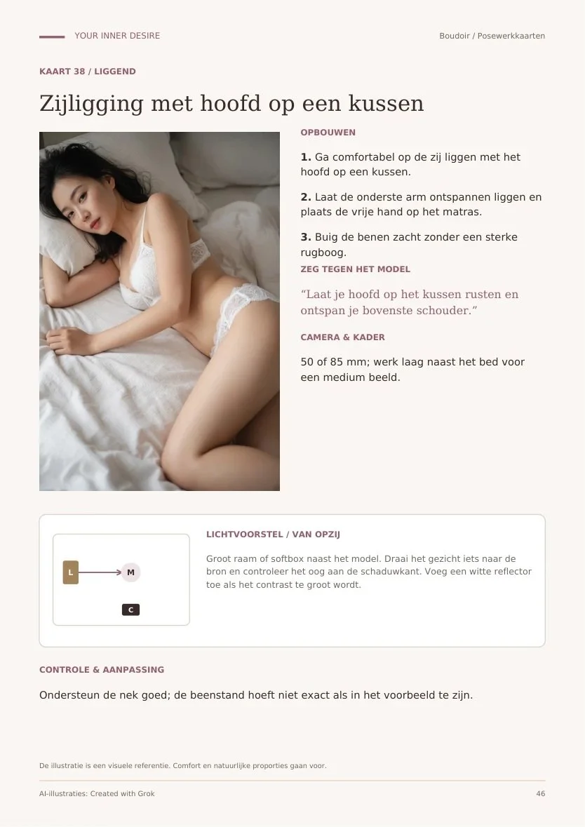 Vergroot de volledige boudoirposekaart