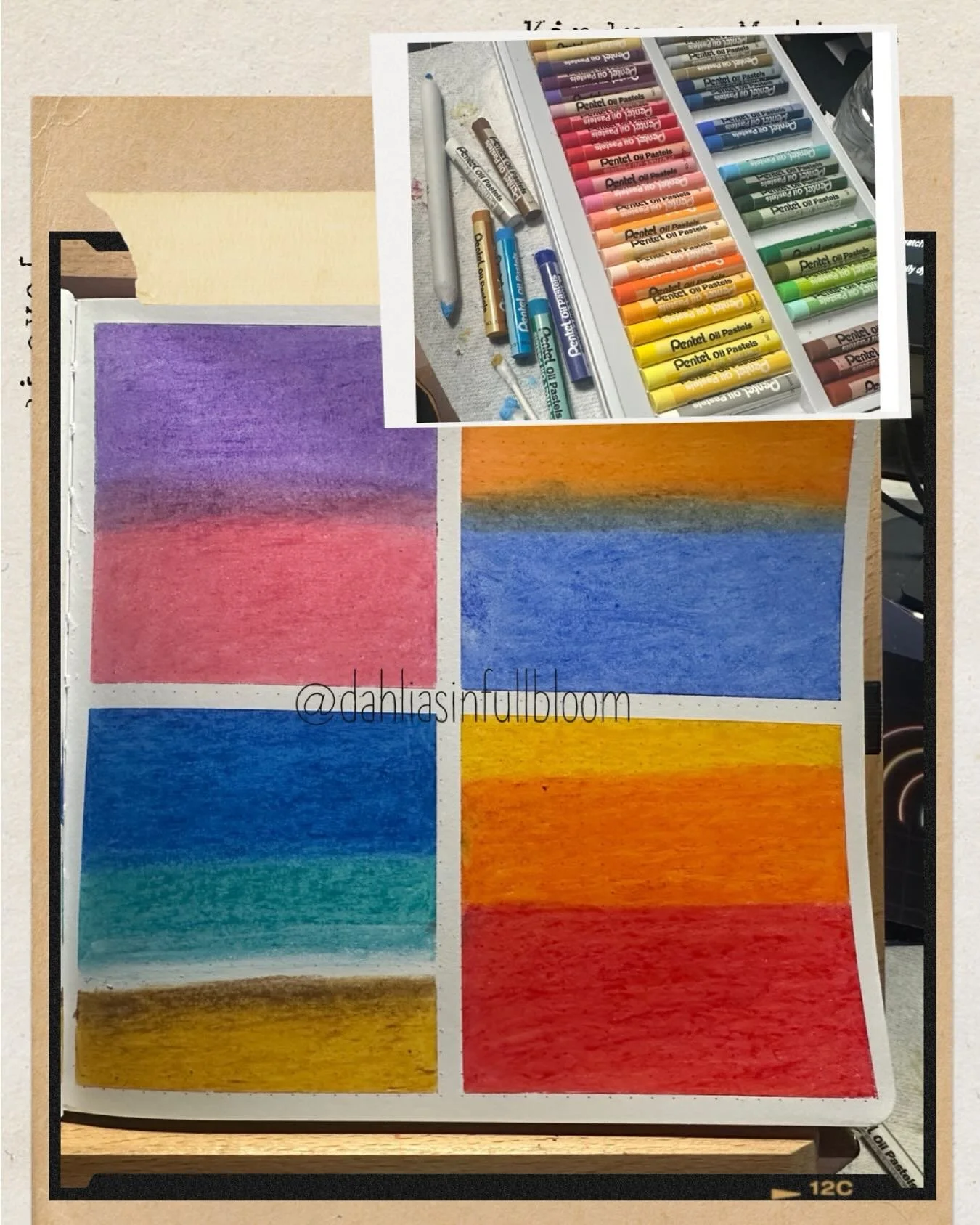 I&rsquo;m slowly getting the hang of these oil pastels. I might have to switch up my paper but this is pretty good so far.