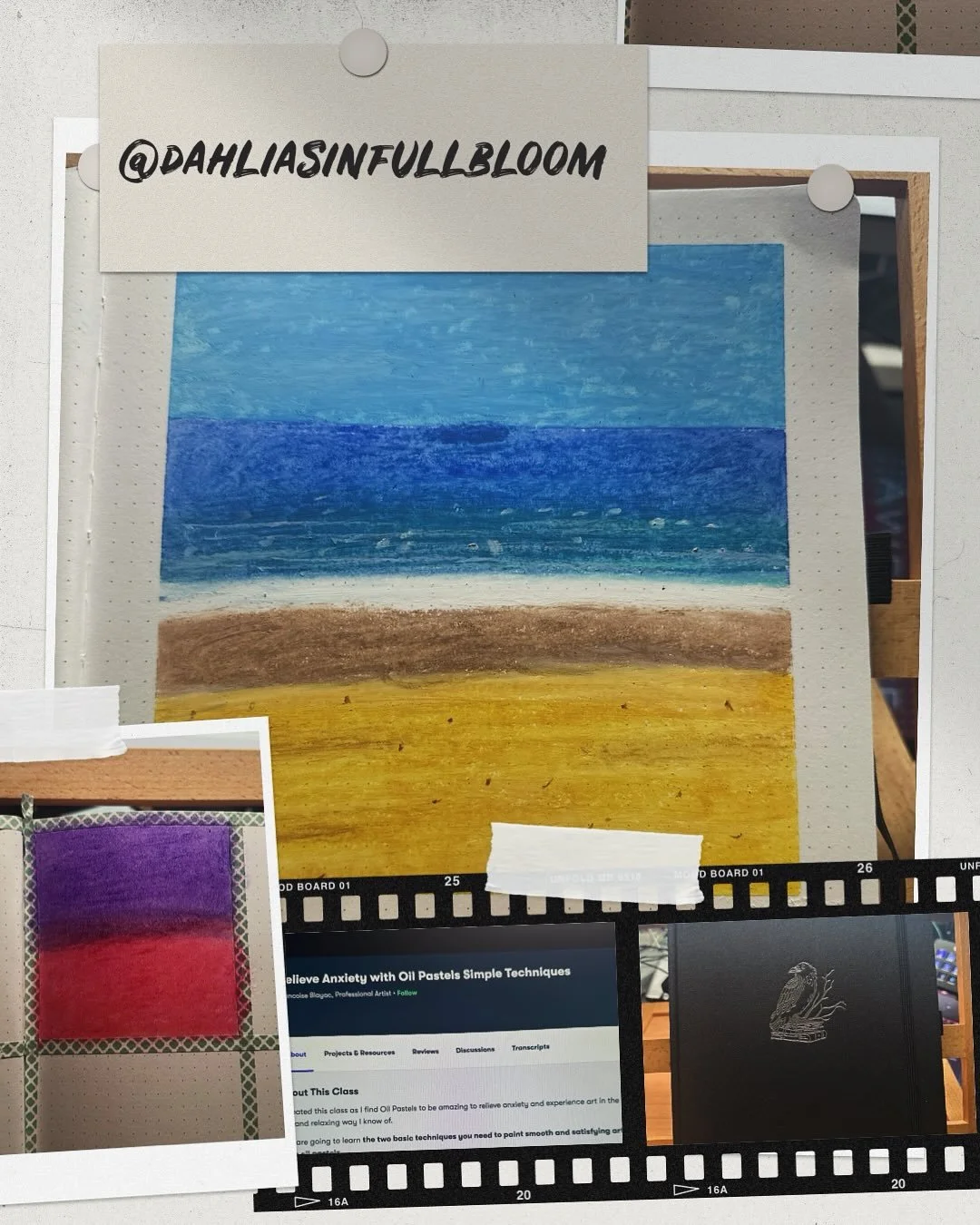 Today is my 34th birthday! I decided to finally start that art journal I&rsquo;ve been putting off. I am using my Archer &amp; Olive &ldquo;Raven &amp; Books&rdquo; 8x8 dot grid journal for this. I followed along to a Skillshare class titled, &ldquo;