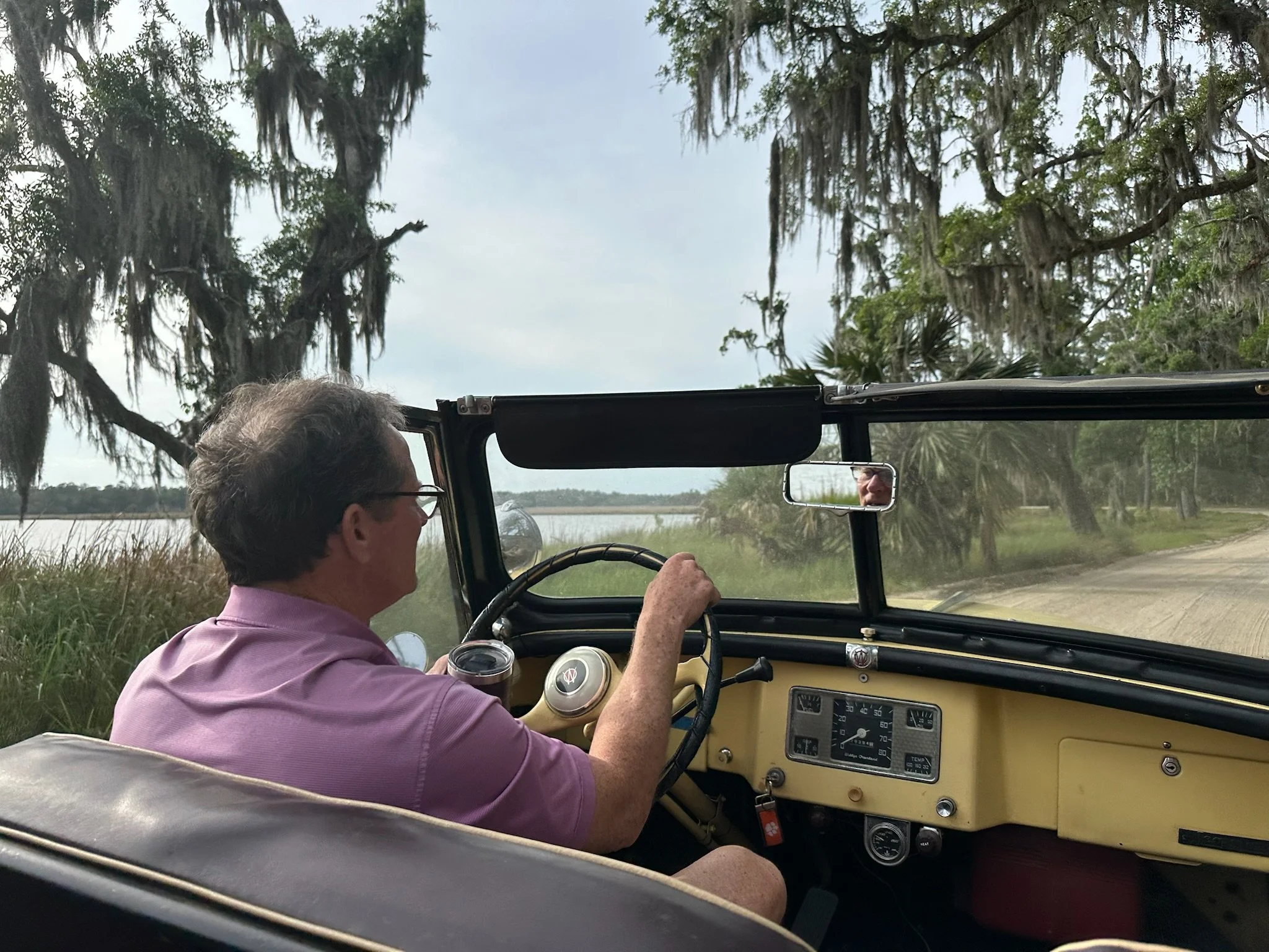 Tom Driving Yellow Car.JPG
