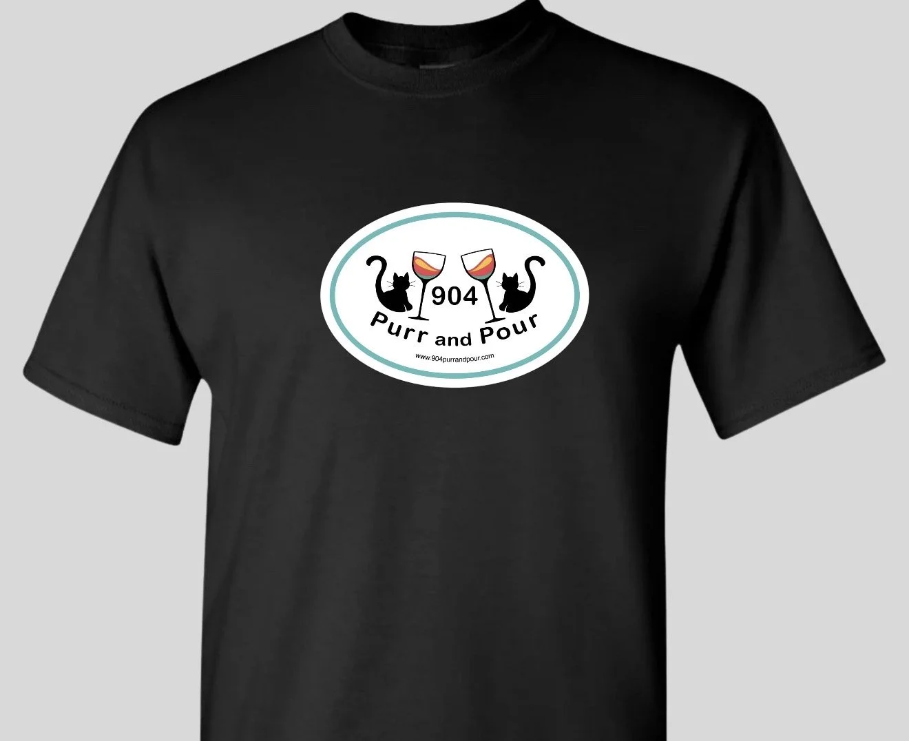 904 Purr & Pour Classic Black Tee