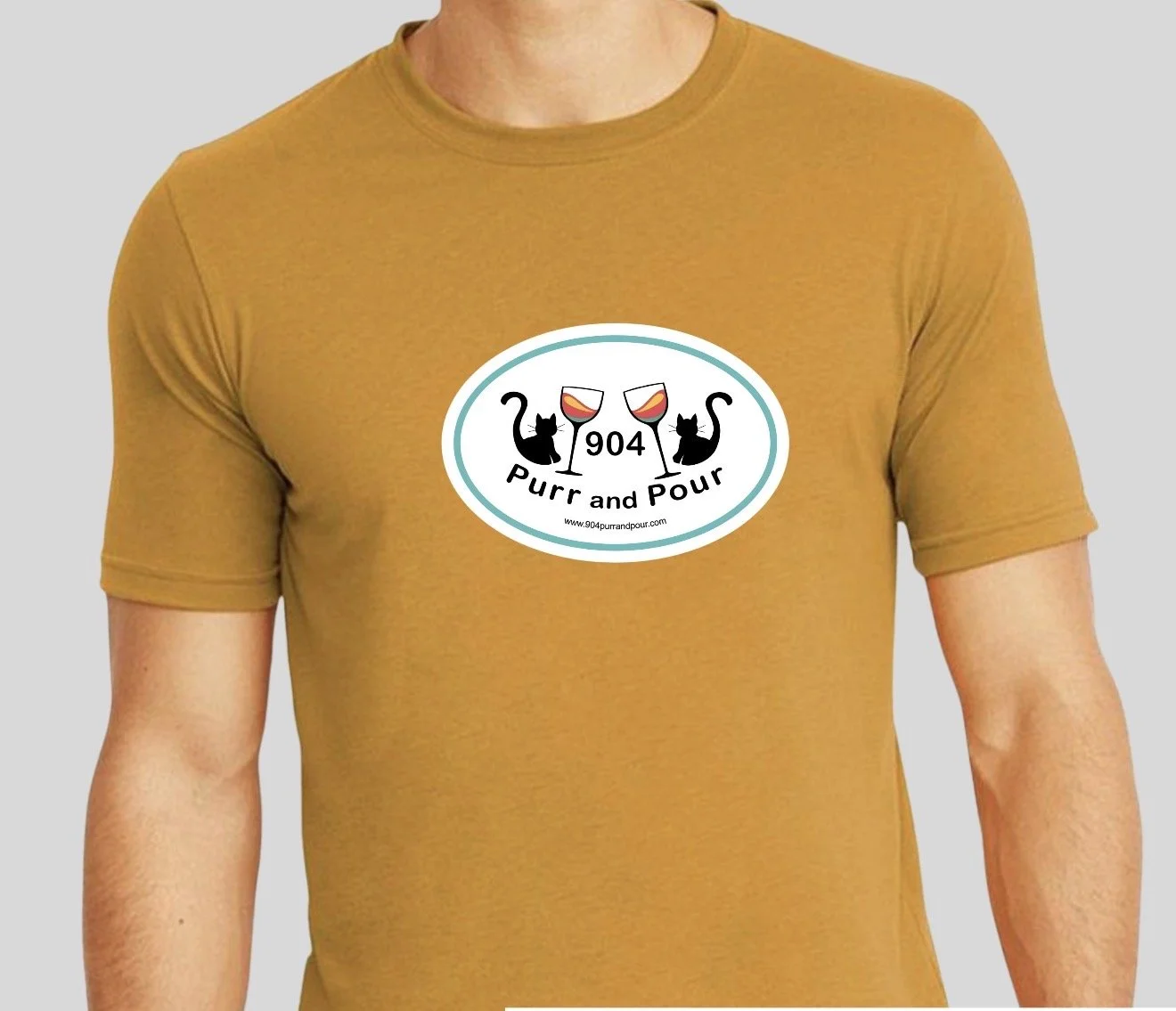 904 Purr & Pour Gold Tee