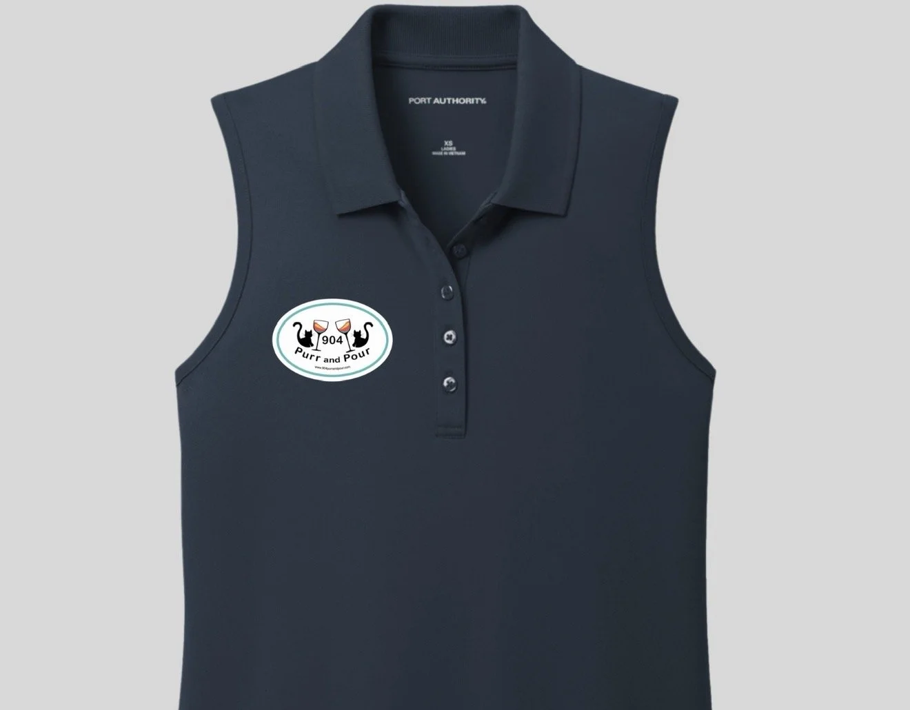 Women’s Black Sleeveless Polo – Limited Stock