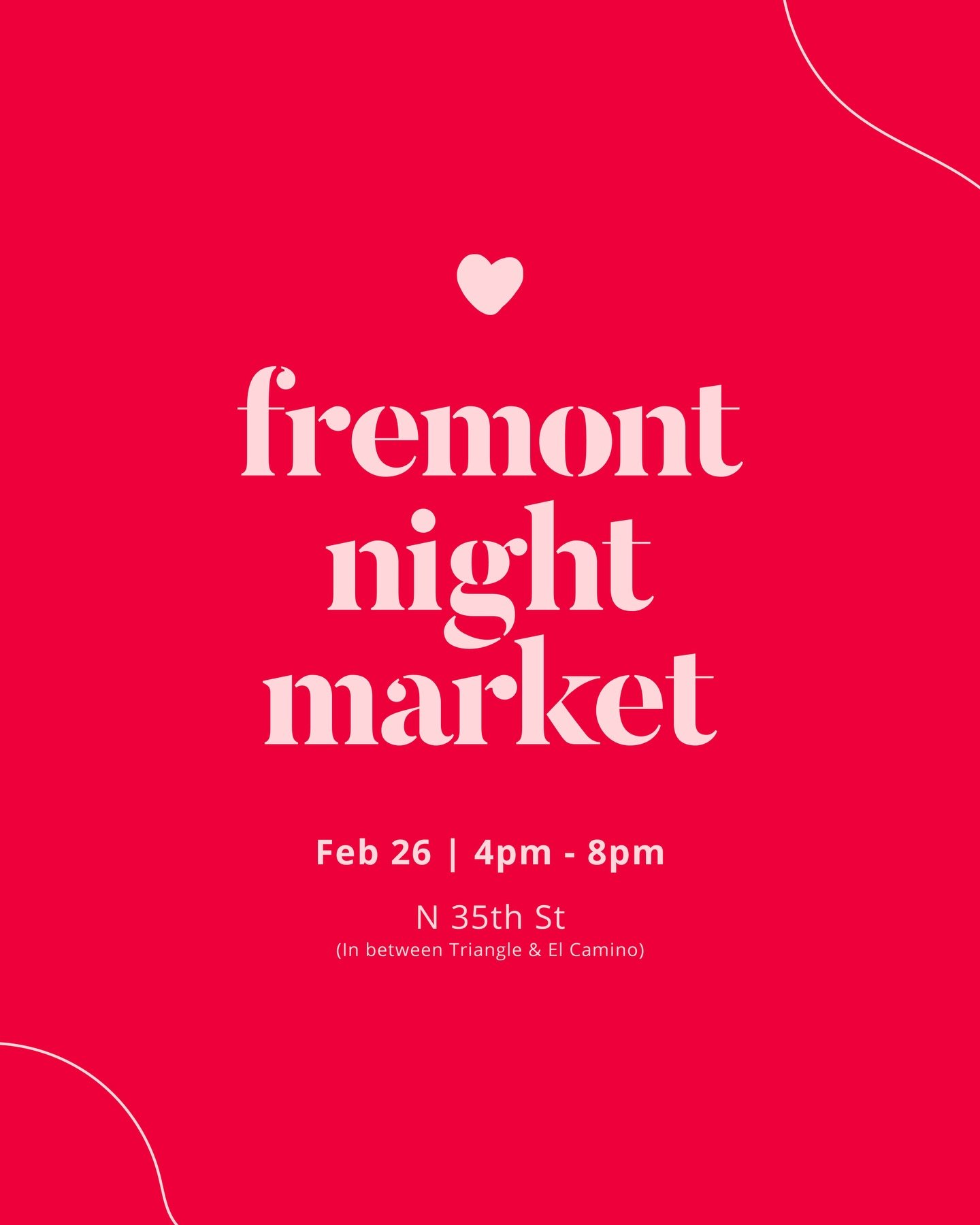 Tonight!!! Stop by and say hi at the first Fremont Night Market of the year &hearts;️ There&rsquo;s free parking nearby and the market runs 4-8pm. See you there!