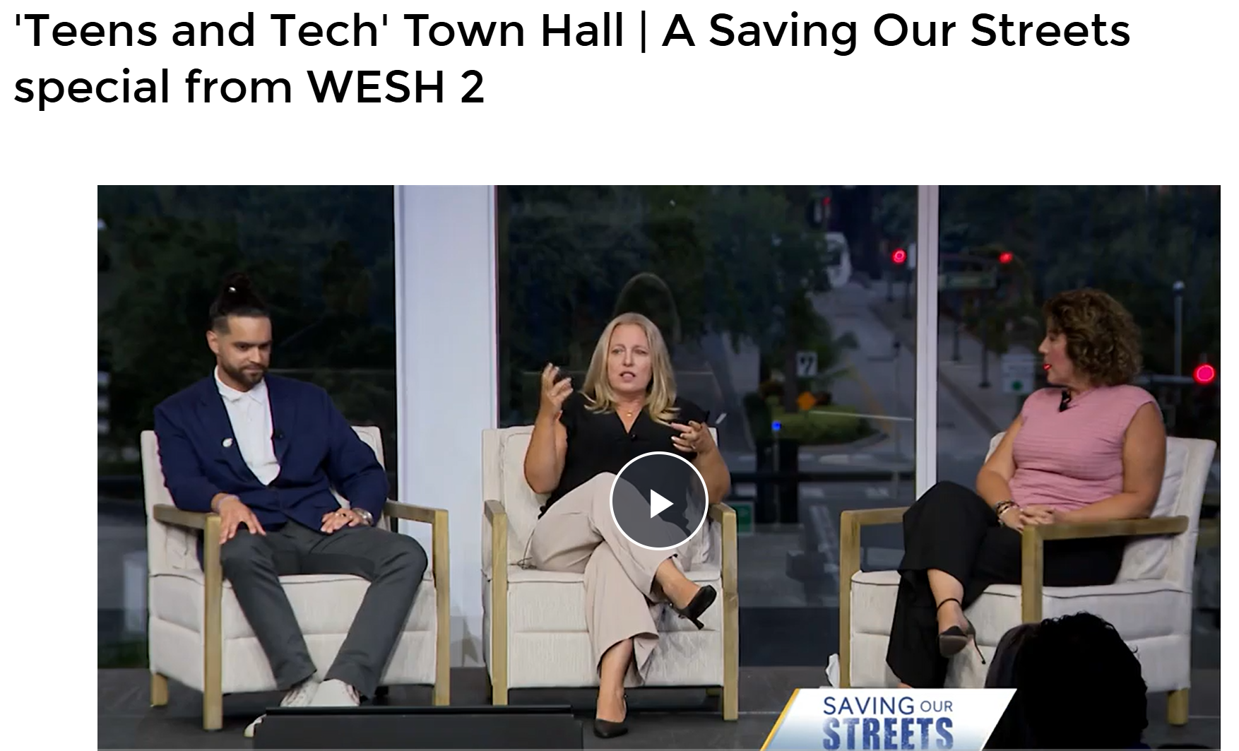 WESH 2 news: “Teens and Tech” Town Hall