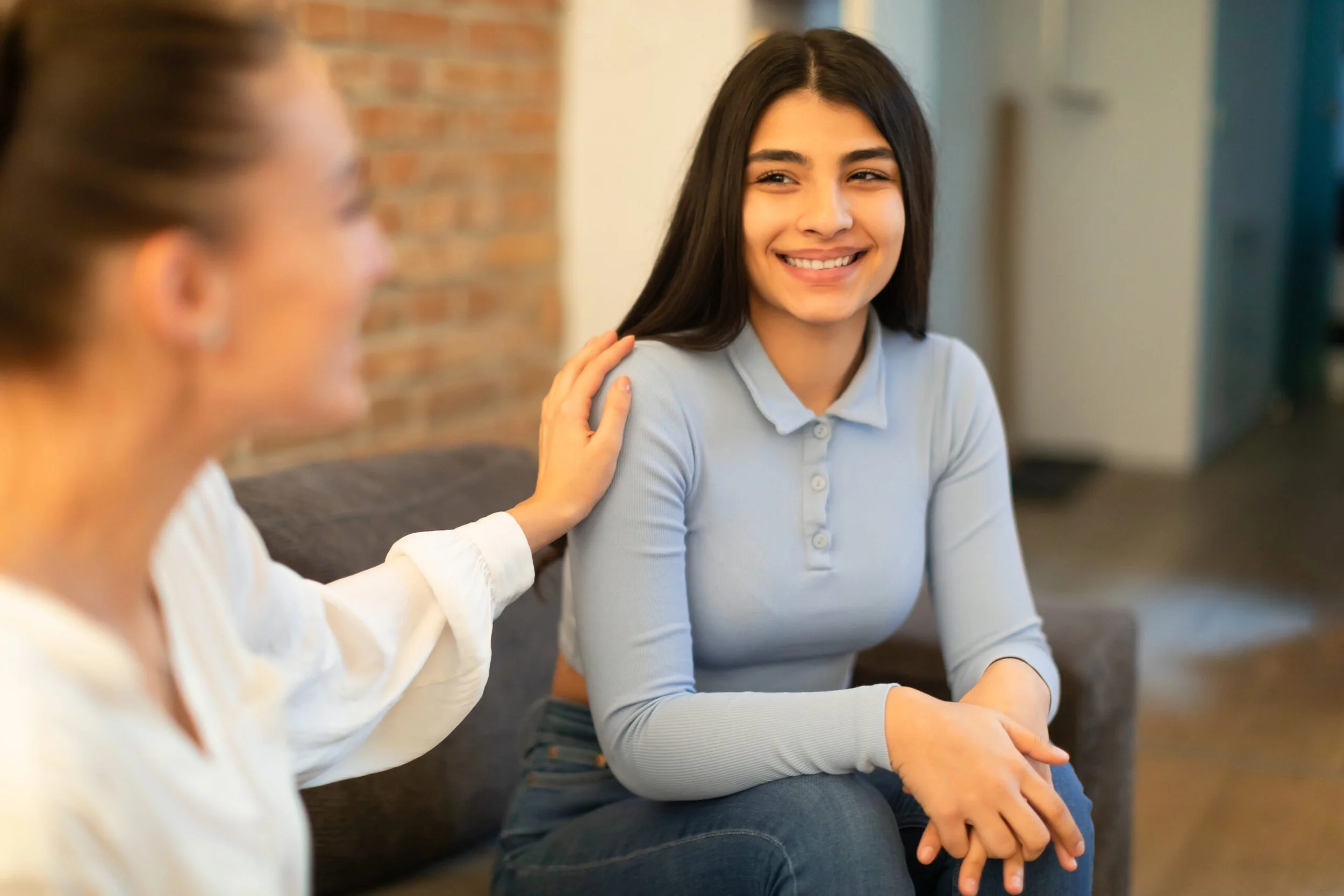 Therapist for anxiety comforting client