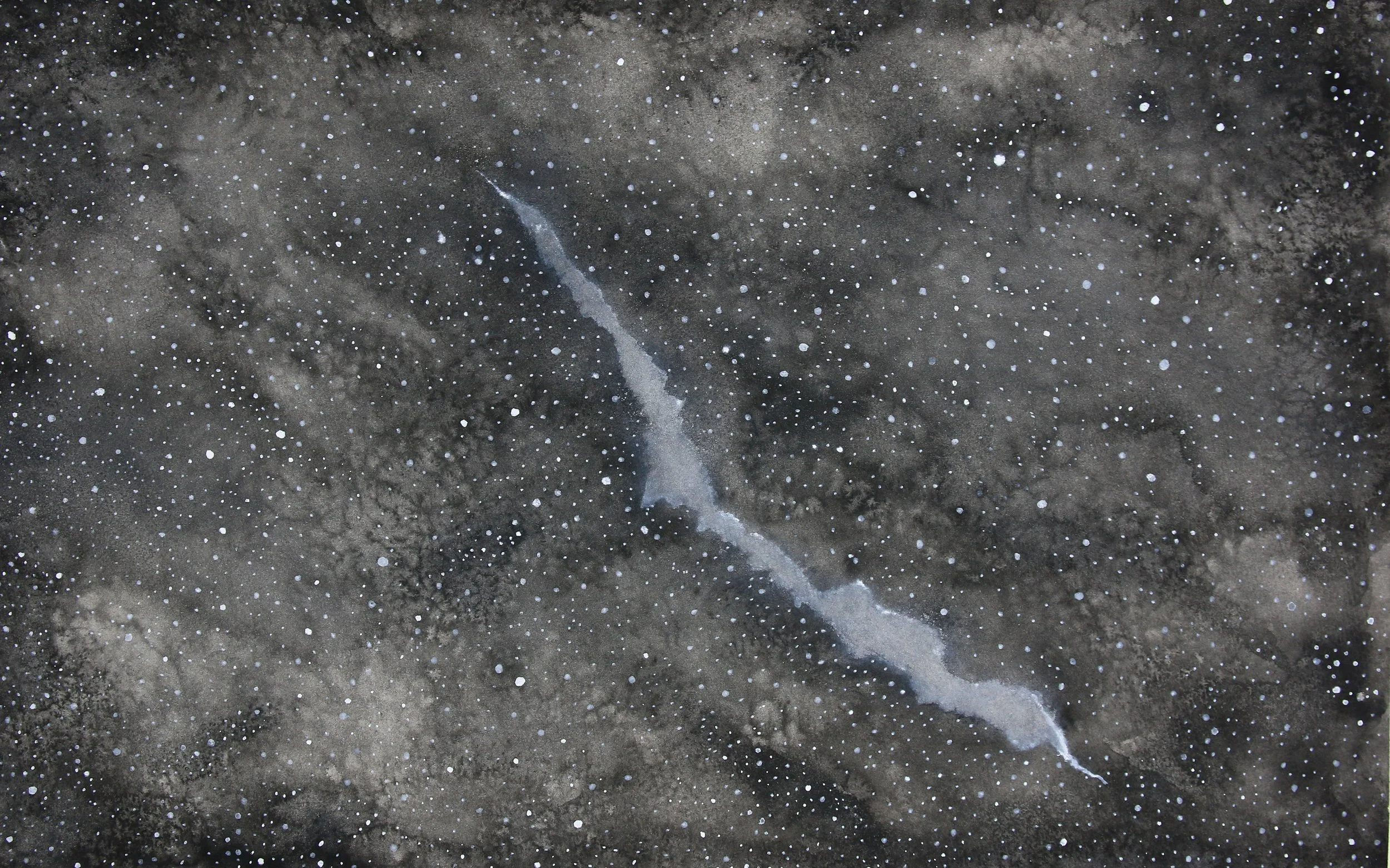 TITLE: Lithium YEAR: 2025 MEDIUM: Watercolor, acrylic, and ink on paper 