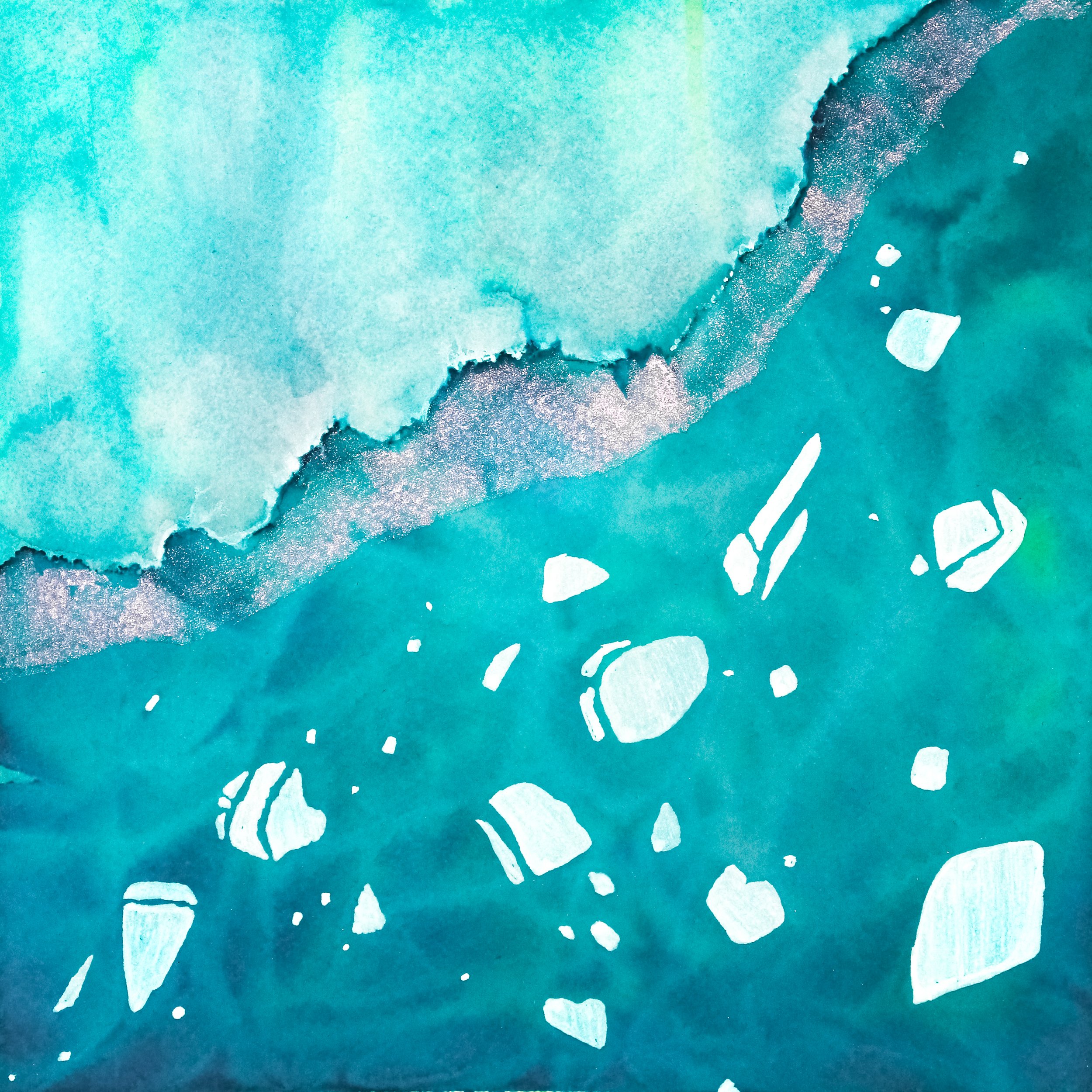 TITLE: Crumbles YEAR: 2026 MEDIUM: Watercolor and acrylic on paper