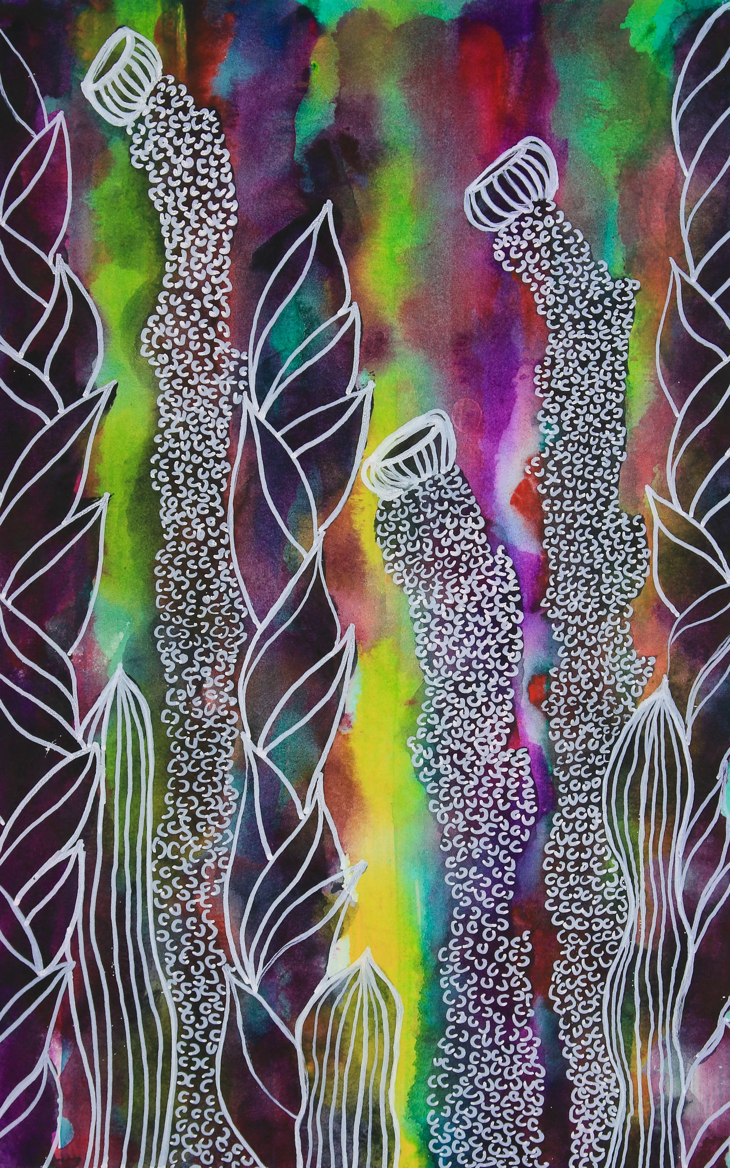 TITLE: Fathom YEAR: 2026 MEDIUM: Watercolor and acrylic on paper