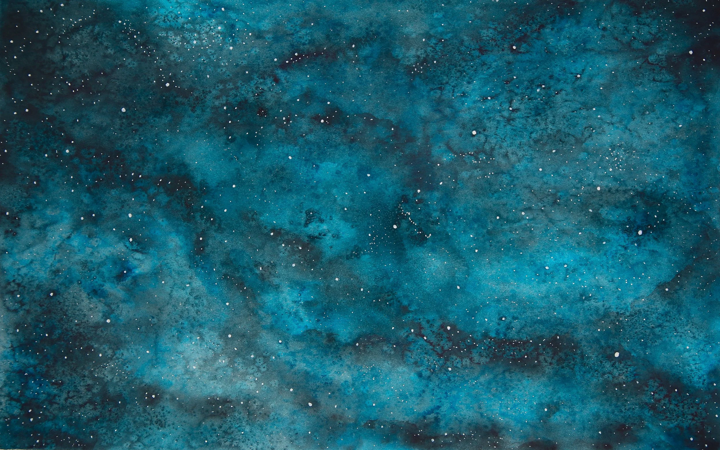 TITLE: Blue Velvet YEAR: 2025 MEDIUM: Watercolor, acrylic, and ink on paper 