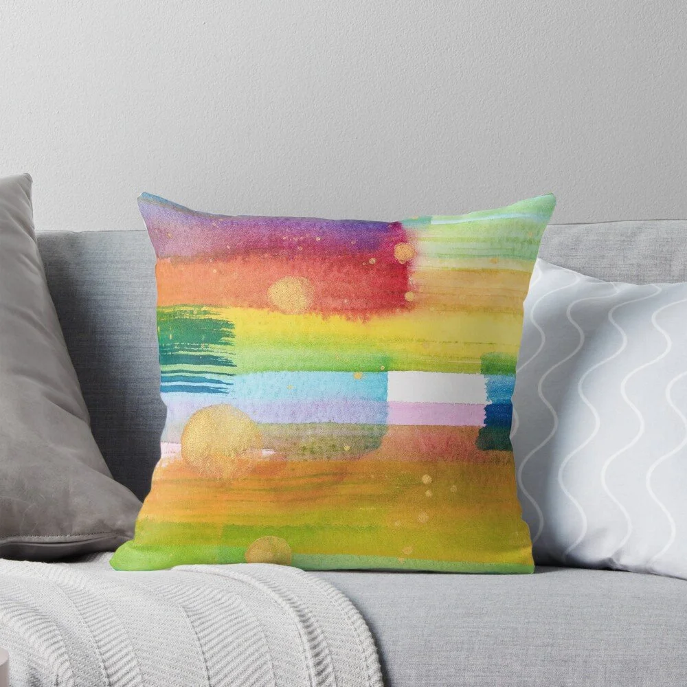In Living Watercolor Throw Pillow | Click to purchase on Redbubble!