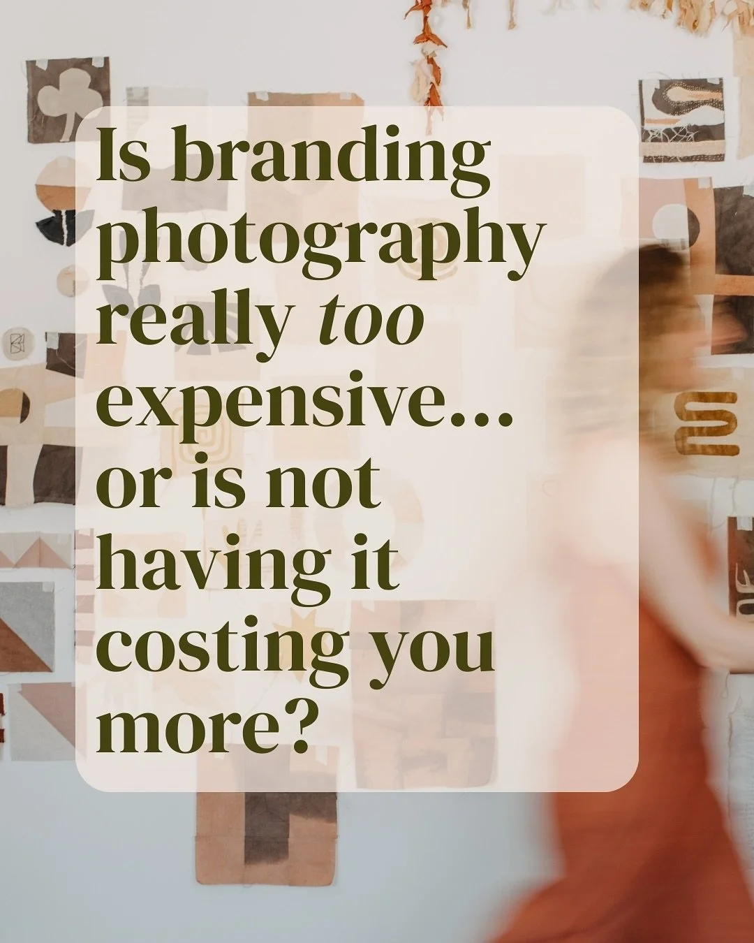 Think branding photography is too expensive?
 Here&rsquo;s the truth&hellip; it&rsquo;s not a cost, it&rsquo;s an investment.
 You&rsquo;re not just paying for nice photos. 

You&rsquo;re buying back your time.
Your consistency.
The confidence to sho