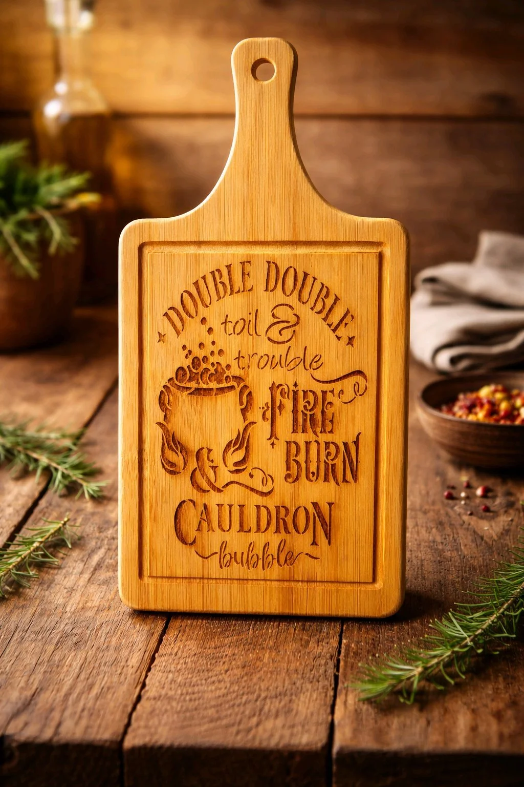 Double Double Trouble Cutting Board