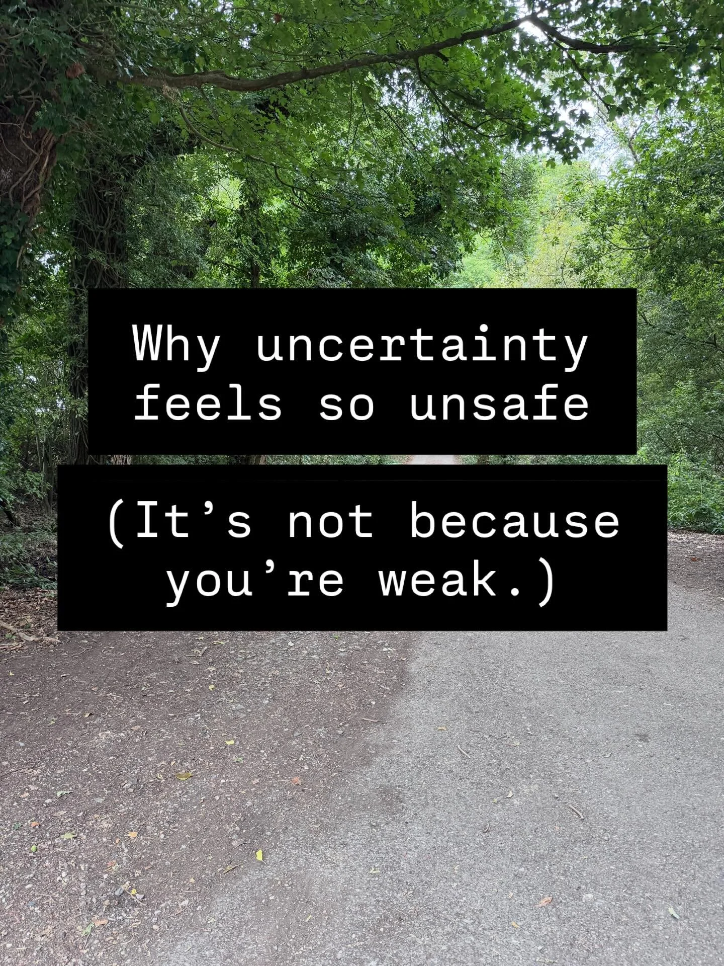 Uncertainty often hurts more than bad news.
Because clarity &mdash; even painful clarity &mdash; lets the nervous system settle.

When safety was inconsistent early on, not knowing meant preparing for loss, rejection, or abandonment.
So your body lea
