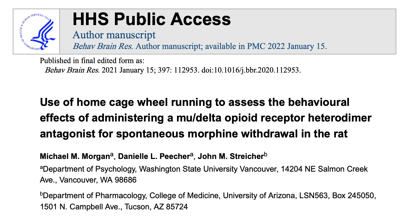 Behavioral Effects of Opioid Receptor Antagonist During Morphine Withdrawal