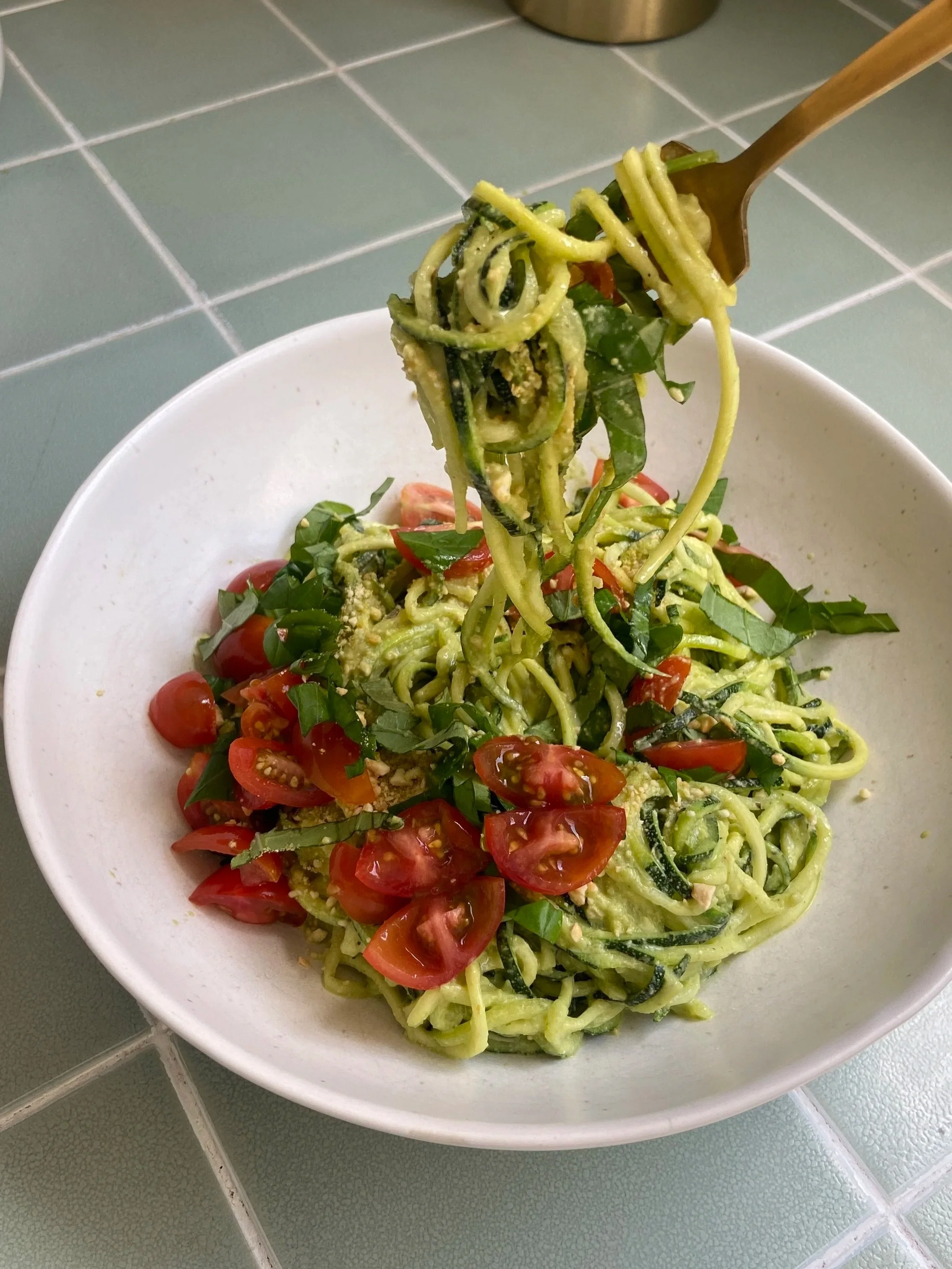 pesto zoodles