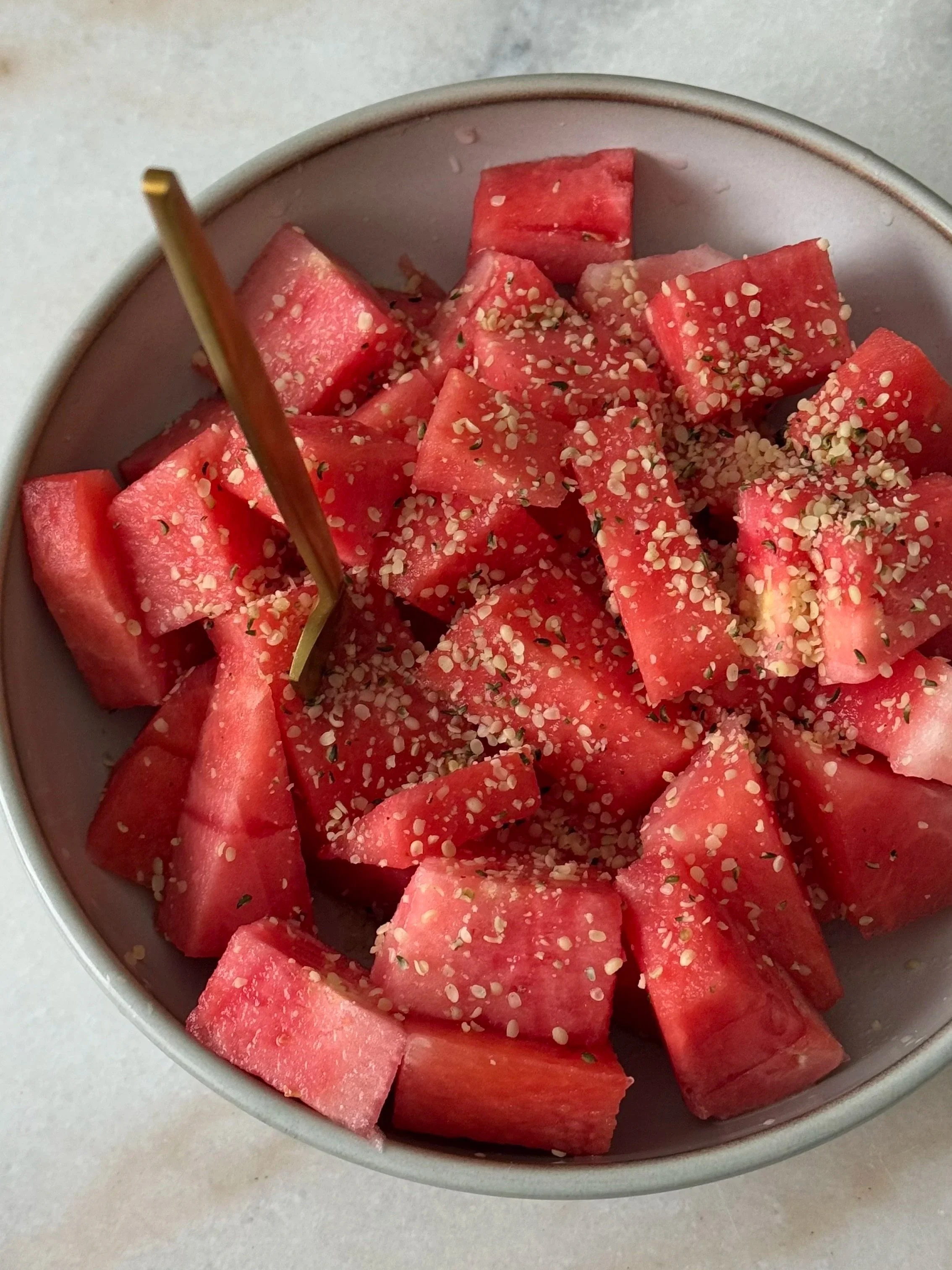 watermelon with lime &amp; hemp hearts