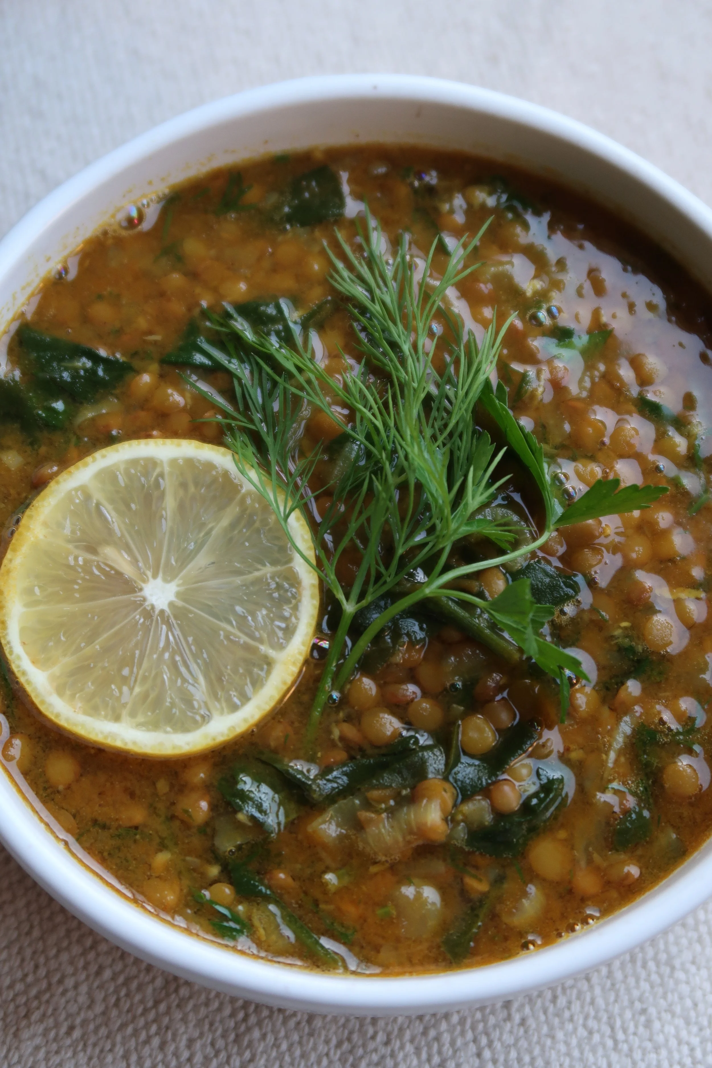 persian inspired lentil stew