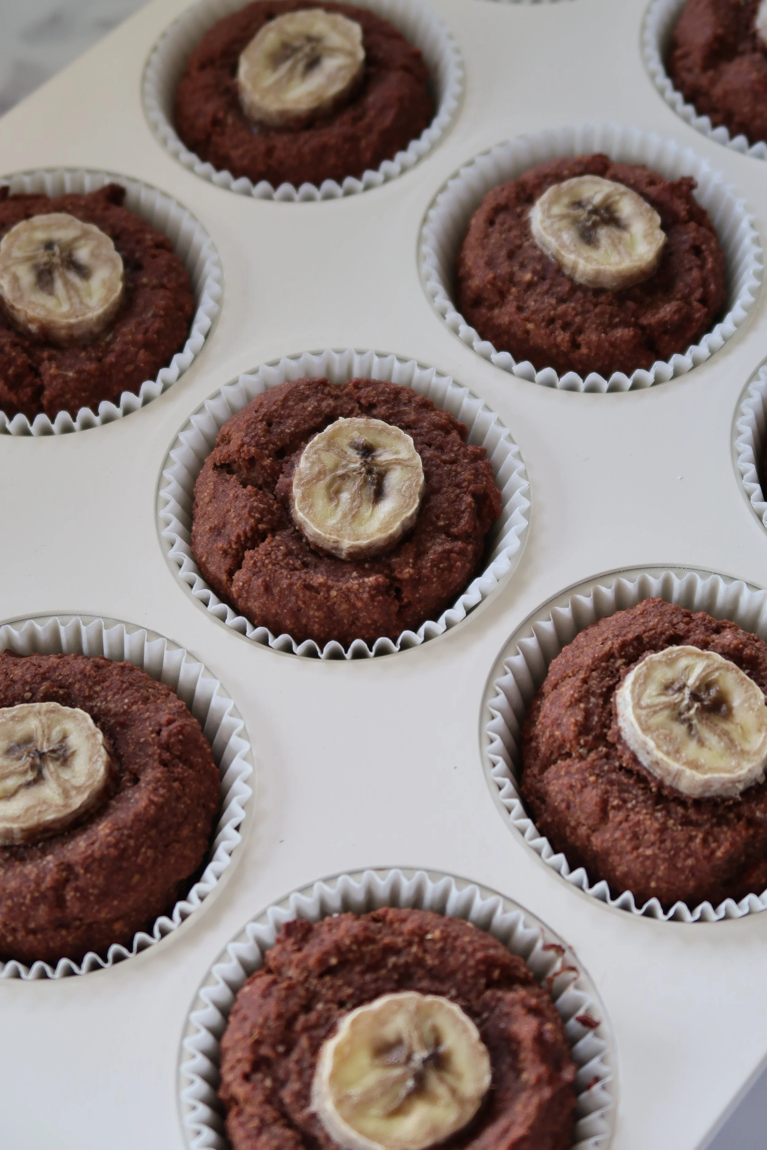 chocolate banana muffins