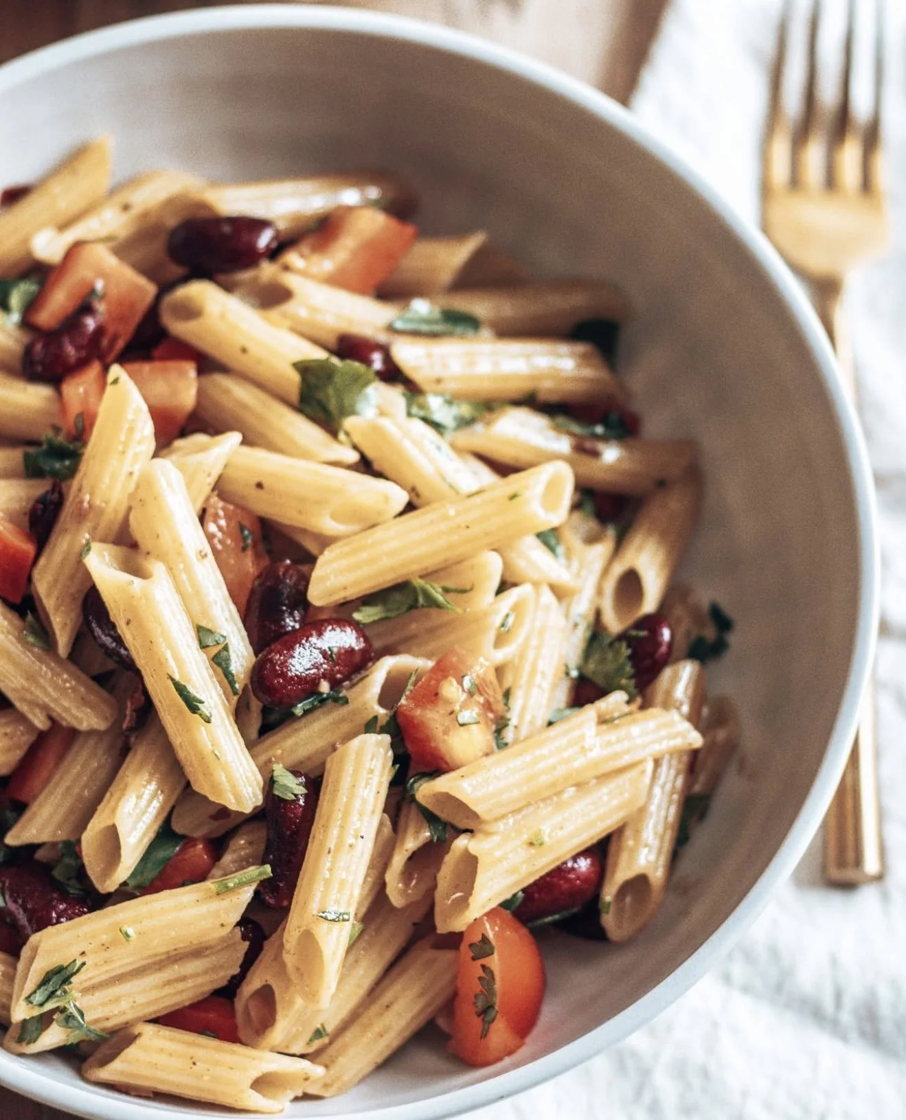 lazy girl bean pasta