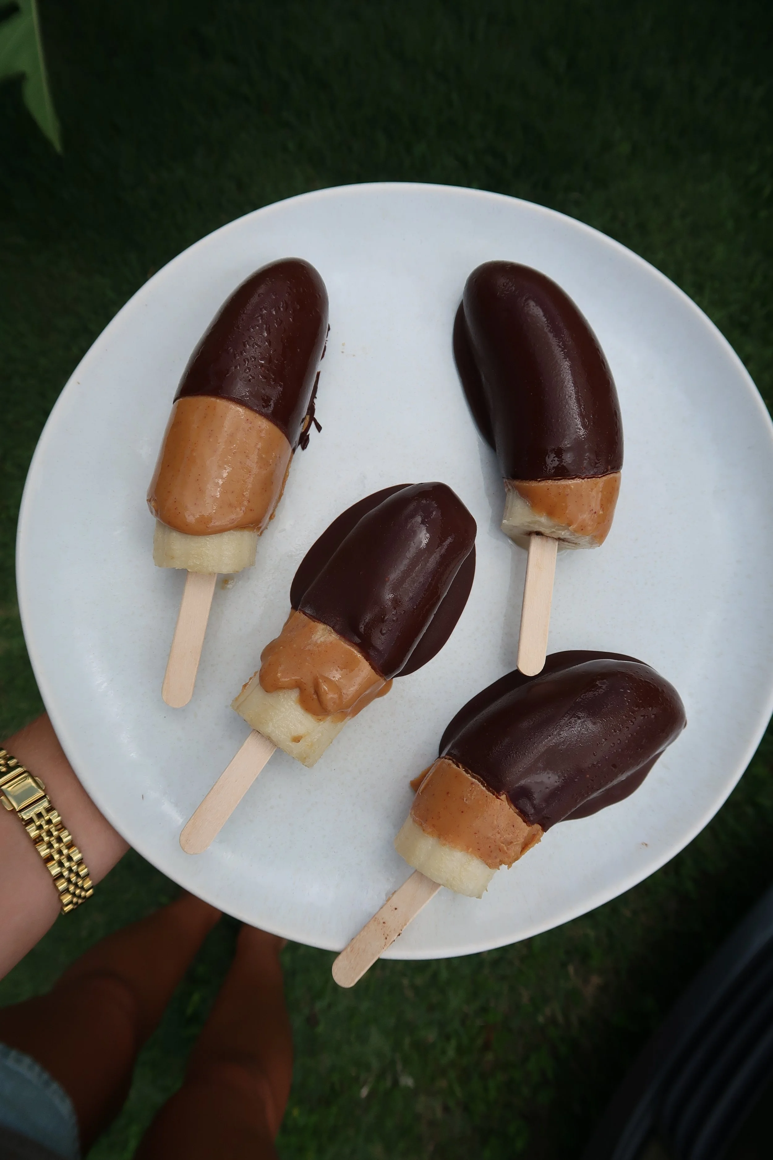 healthy banana pops