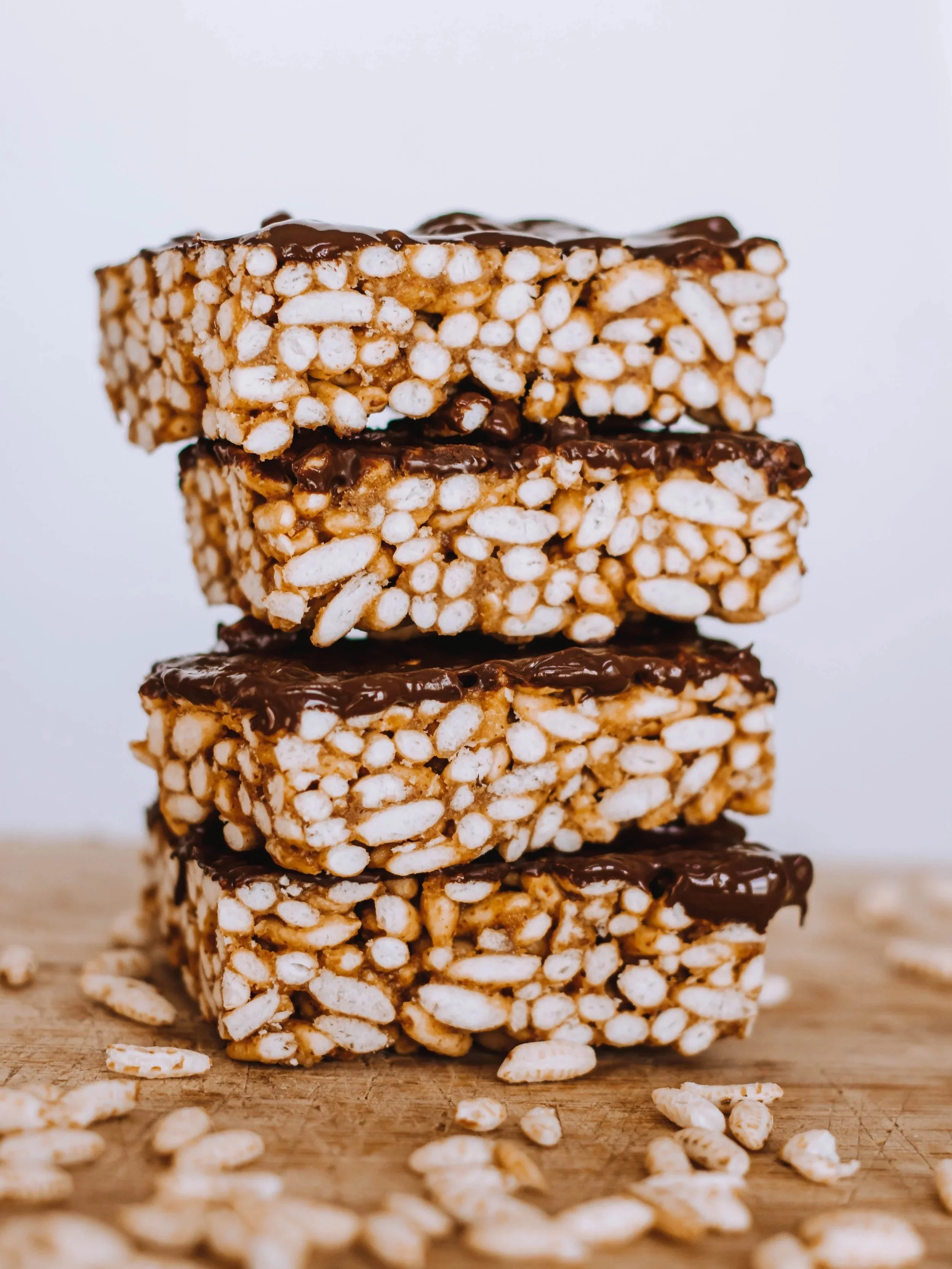 healthy brown rice crispy treats (no bake)