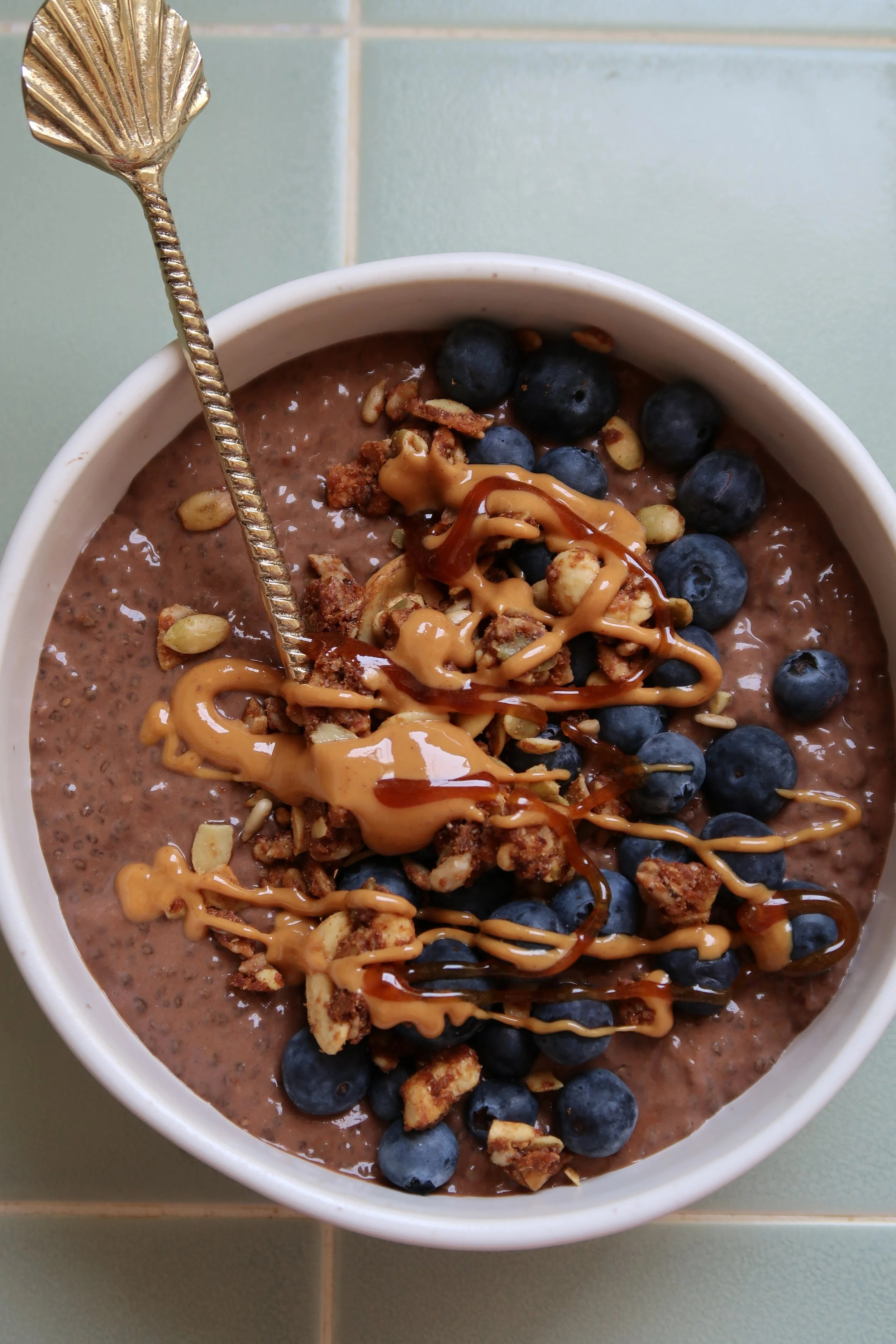 high protein chocolate chia pudding