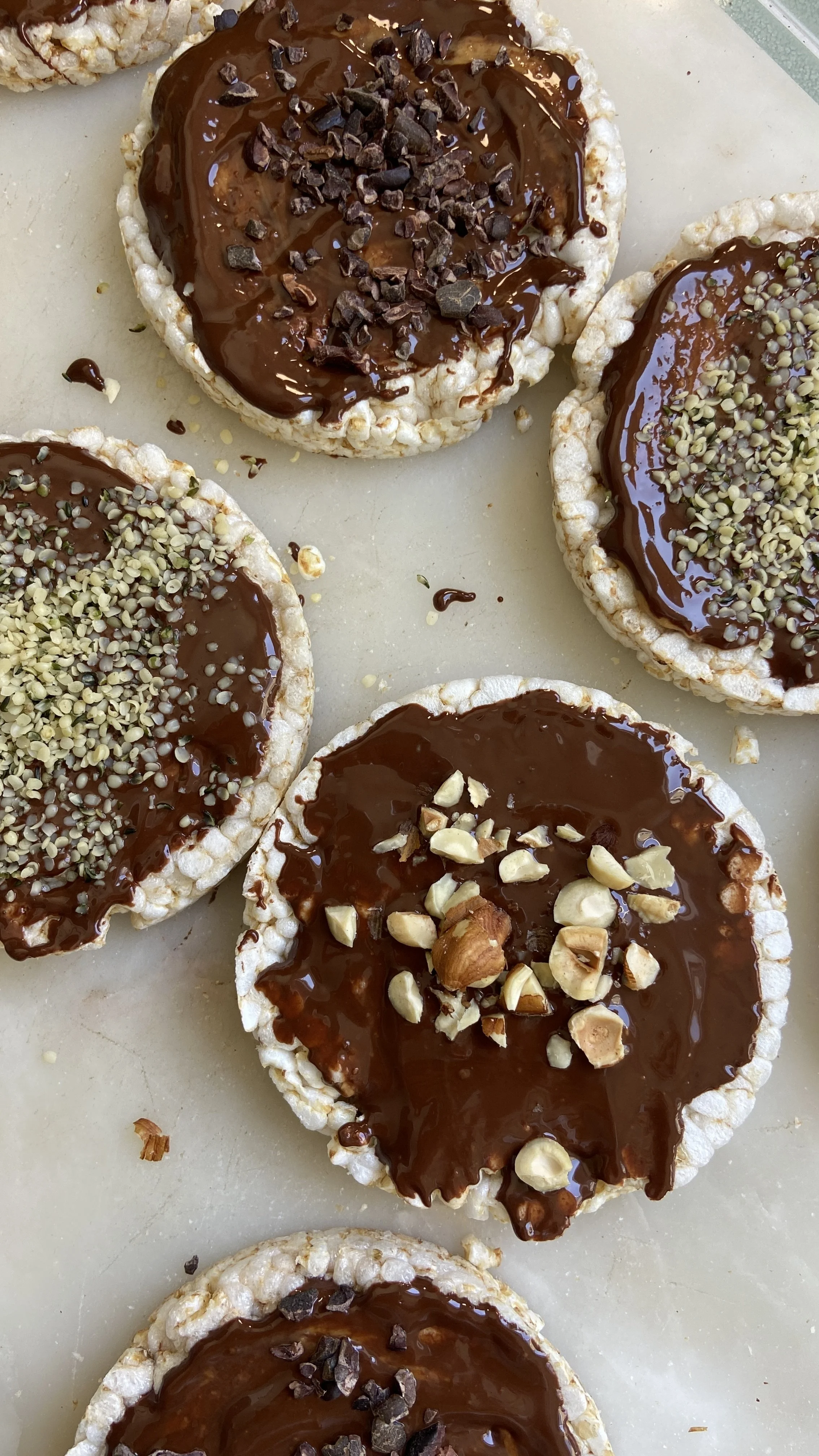 chocolate peanut butter rice cakes