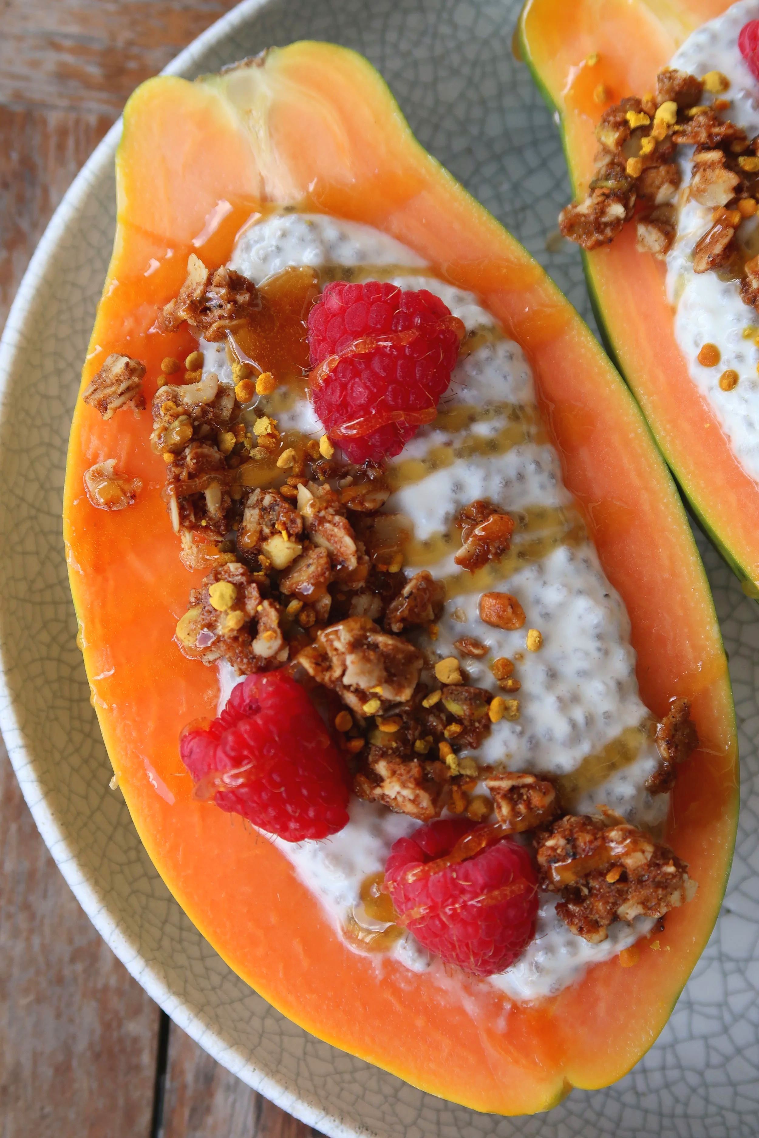 chia papaya boats