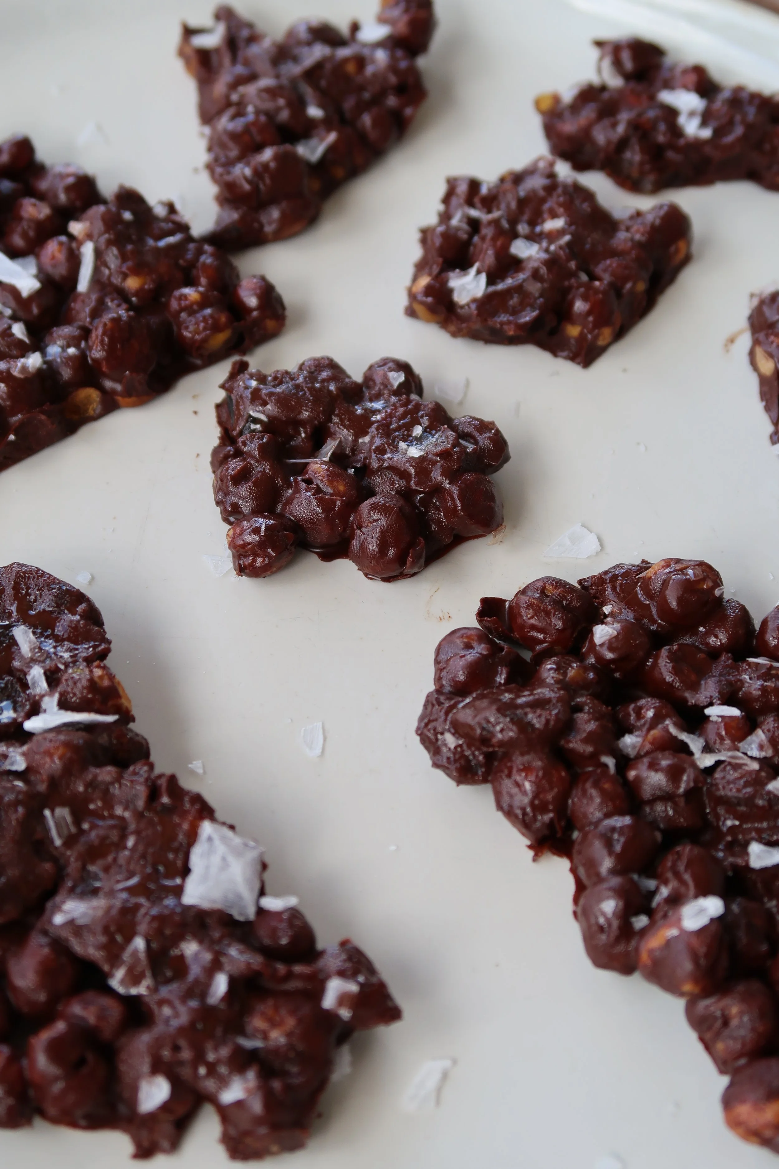 crispy chickpea chocolate bark