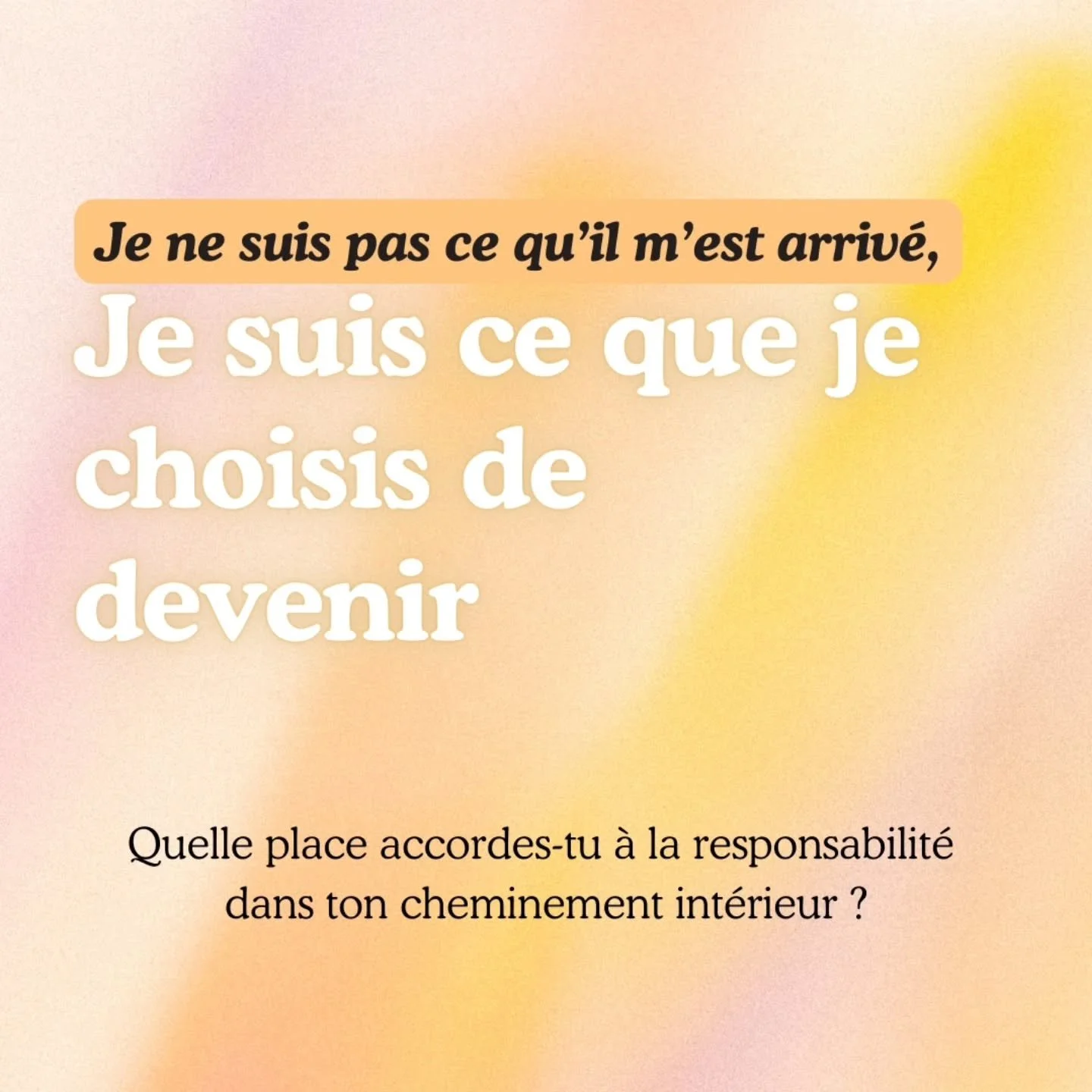 👺La responsabilit&eacute;, bien que terrifiante sur le coup m'a sauv&eacute; la vie et me permet chaque jour de transformer mes souffrances en d'incroyables tr&eacute;sors. 
Cheminer sans la responsabilit&eacute; revient &agrave; stagner. Si tu veux