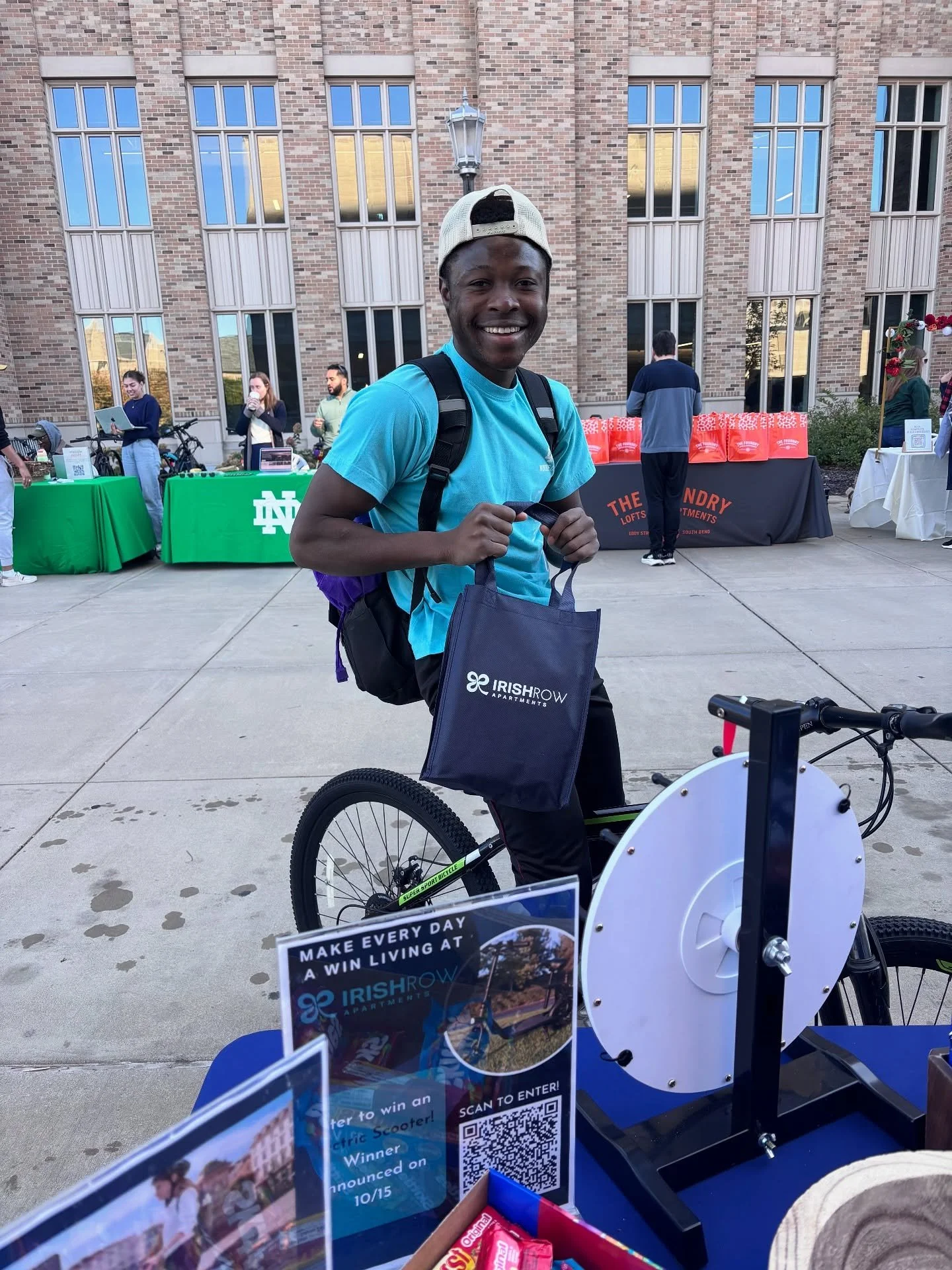 🚨 Come see us outside the Duncan Student Center! 🚨

We&rsquo;ve got sweet swag, official Irish Row gear, and a chance to win an electric scooter! 🛴💚

Stop by, say hi, and get entered to win &mdash; it&rsquo;s the perfect time to lock in your spot